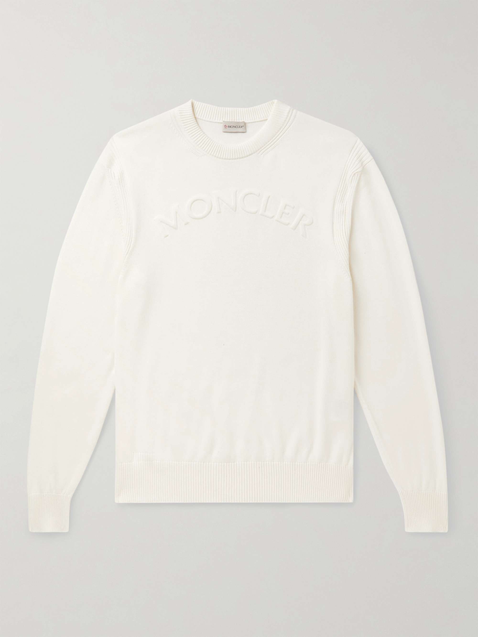 MONCLER Logo-Embossed Cotton Sweater