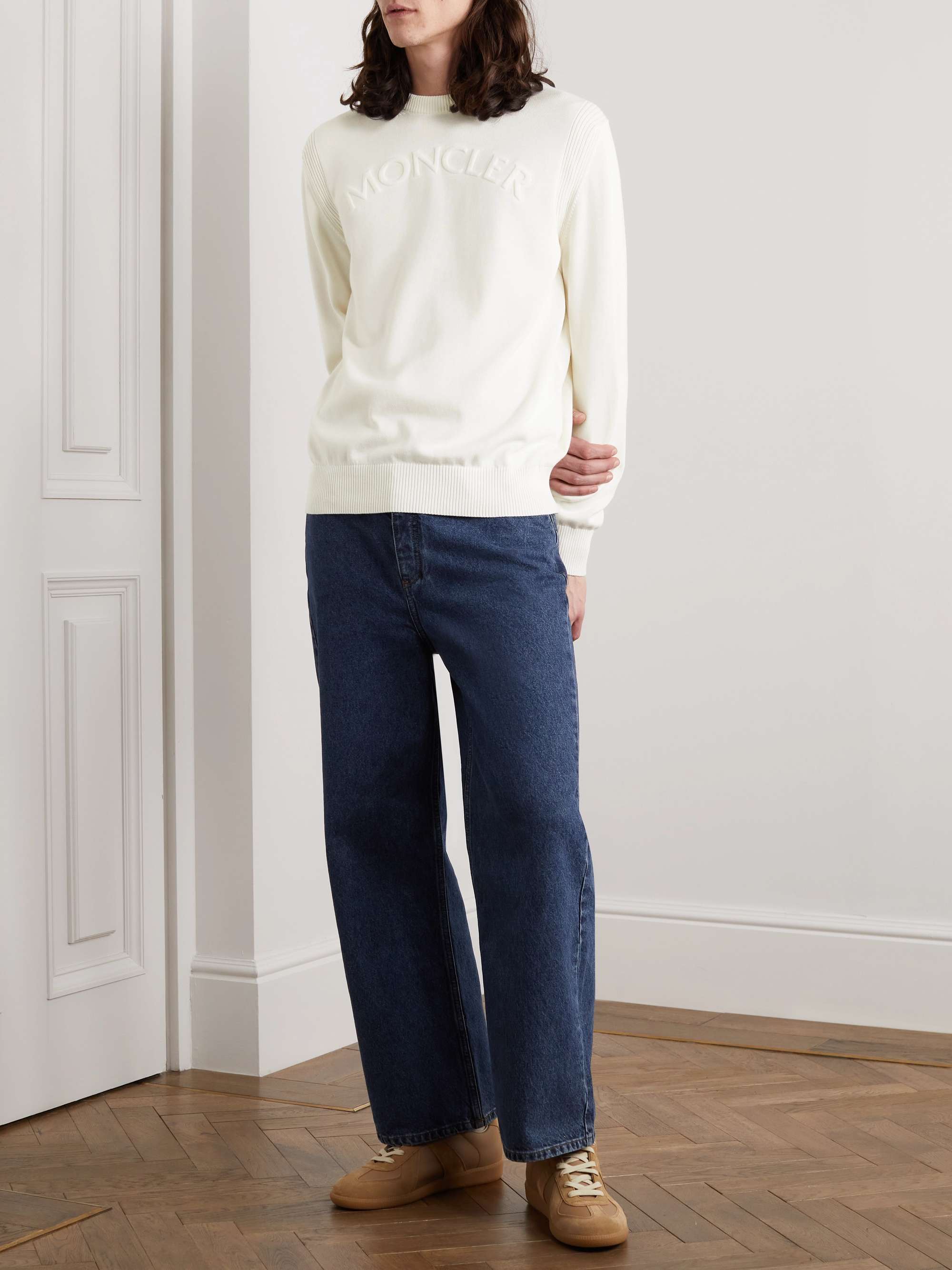 MONCLER Logo-Embossed Cotton Sweater