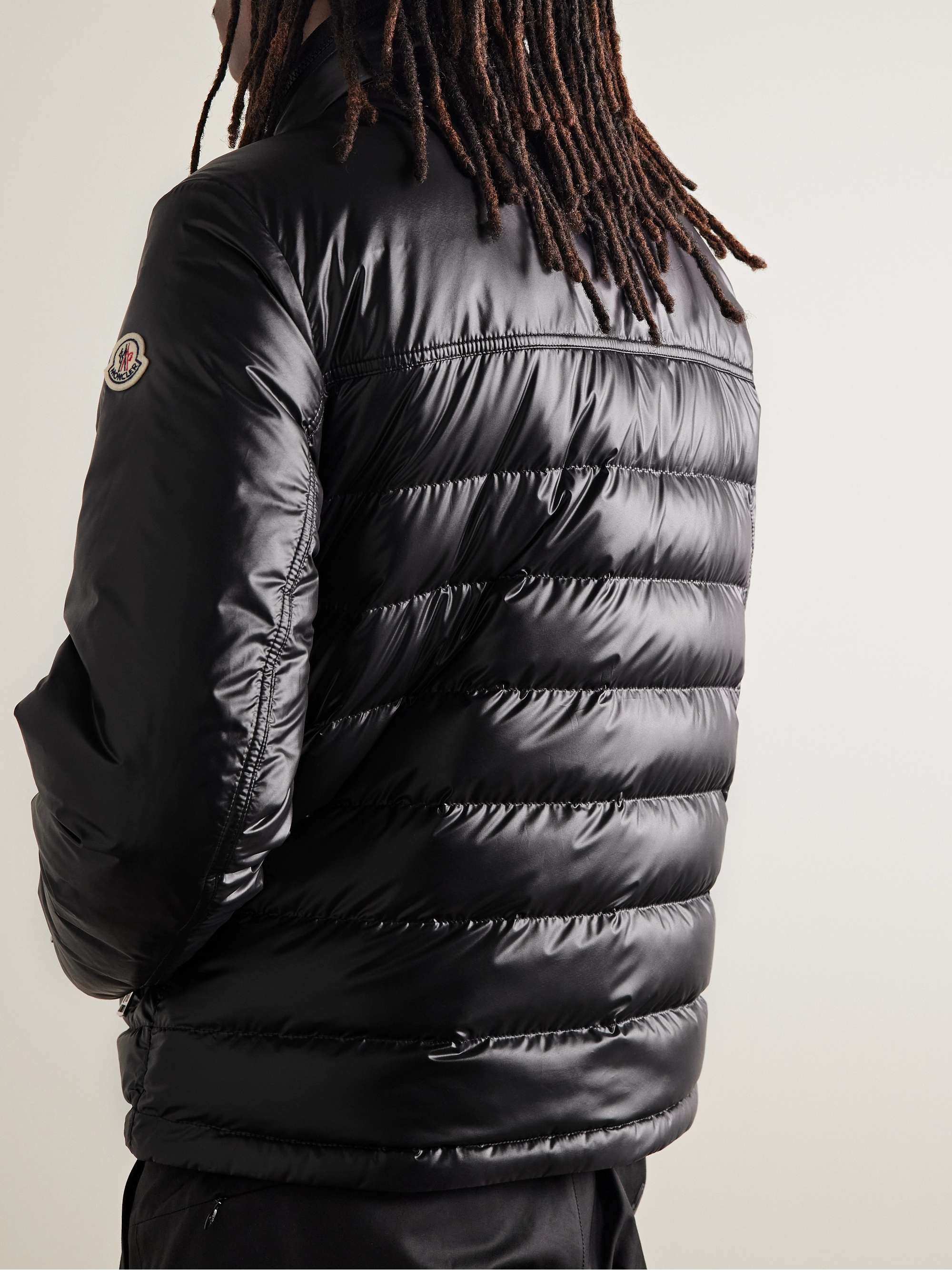 MONCLER Malpas Quilted Glossed-Shell Hooded Down Jacket