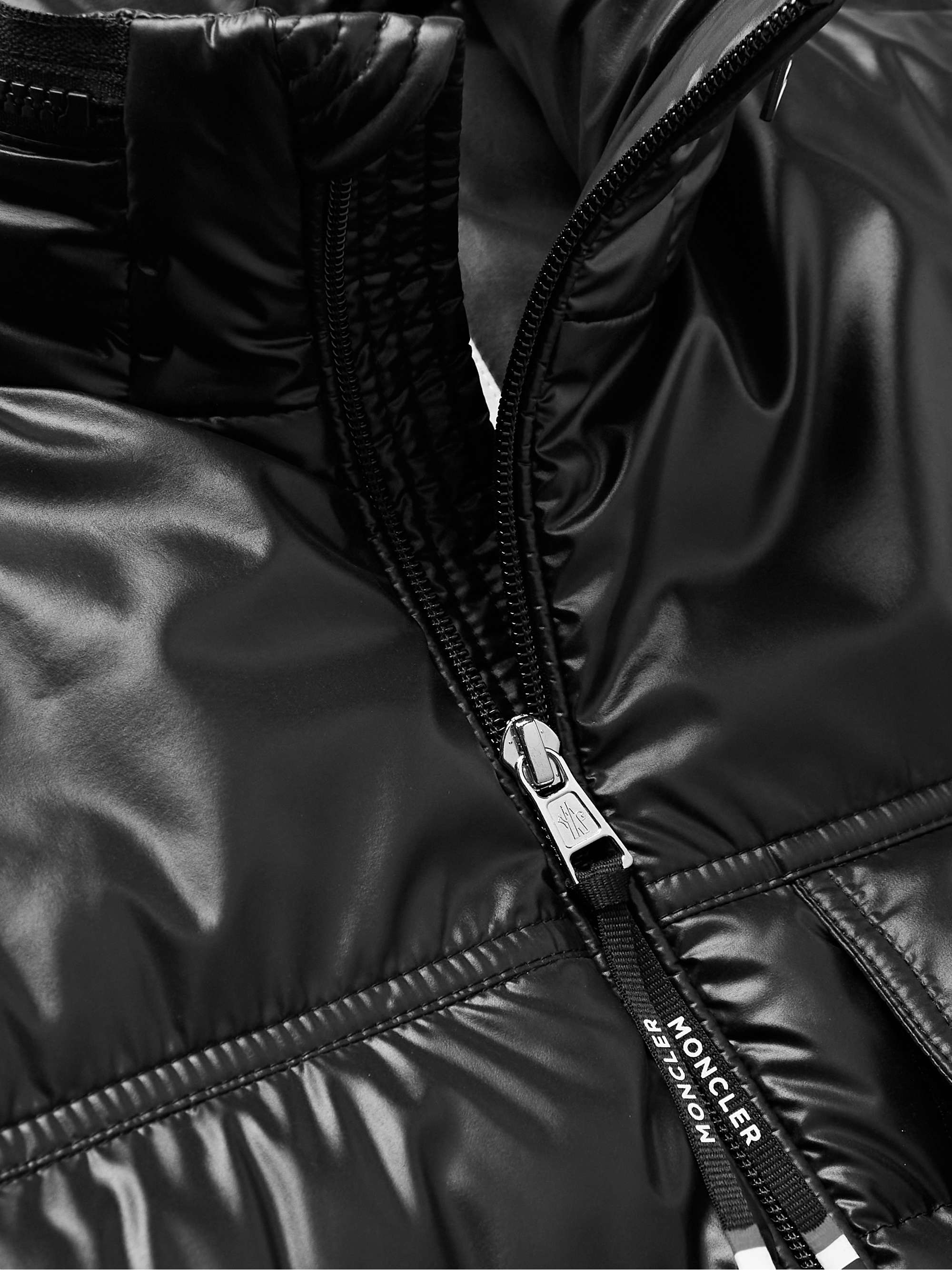 MONCLER Malpas Quilted Glossed-Shell Hooded Down Jacket