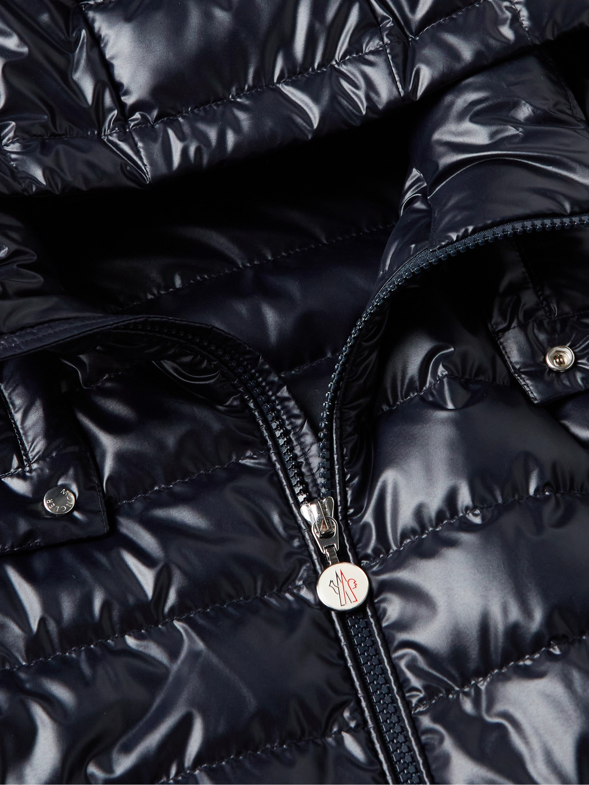 Shop Moncler Lauros Hooded Quilted Shell Down Jacket In Blue