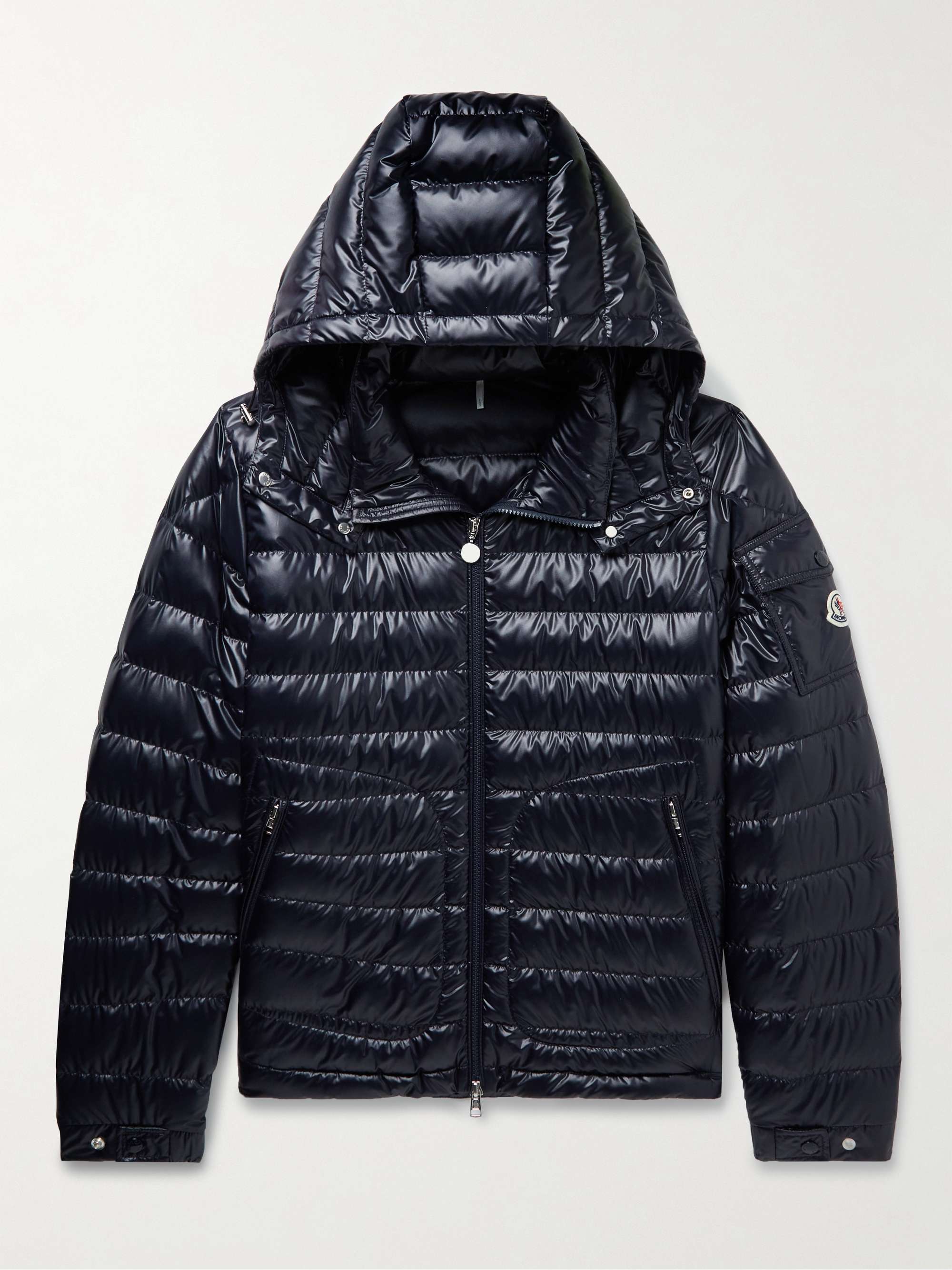 MONCLER Sanary Logo-Appliquéd Quilted Shell Down Jacket for Men MONCLER Sanary Logo-Appliquéd Quilted Shell Down Jacket for Men
