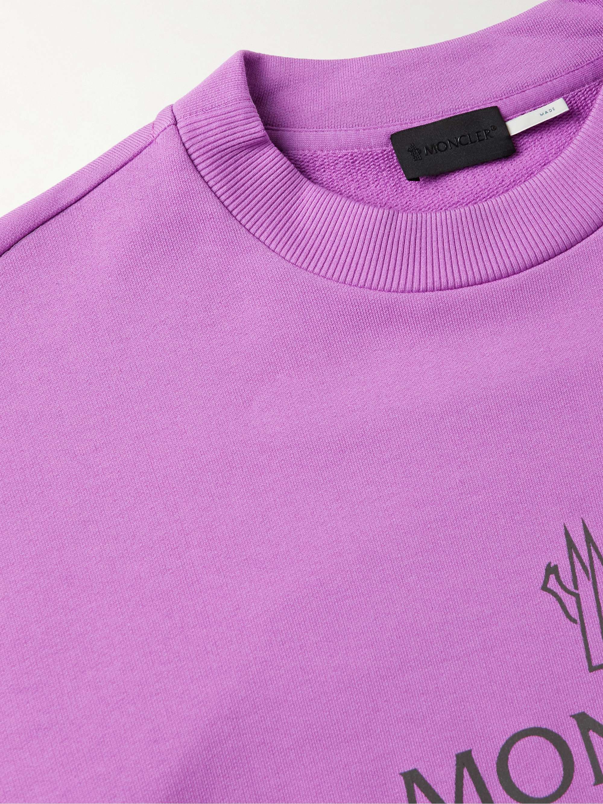 MONCLER Logo-Print Cotton-Jersey Sweatshirt