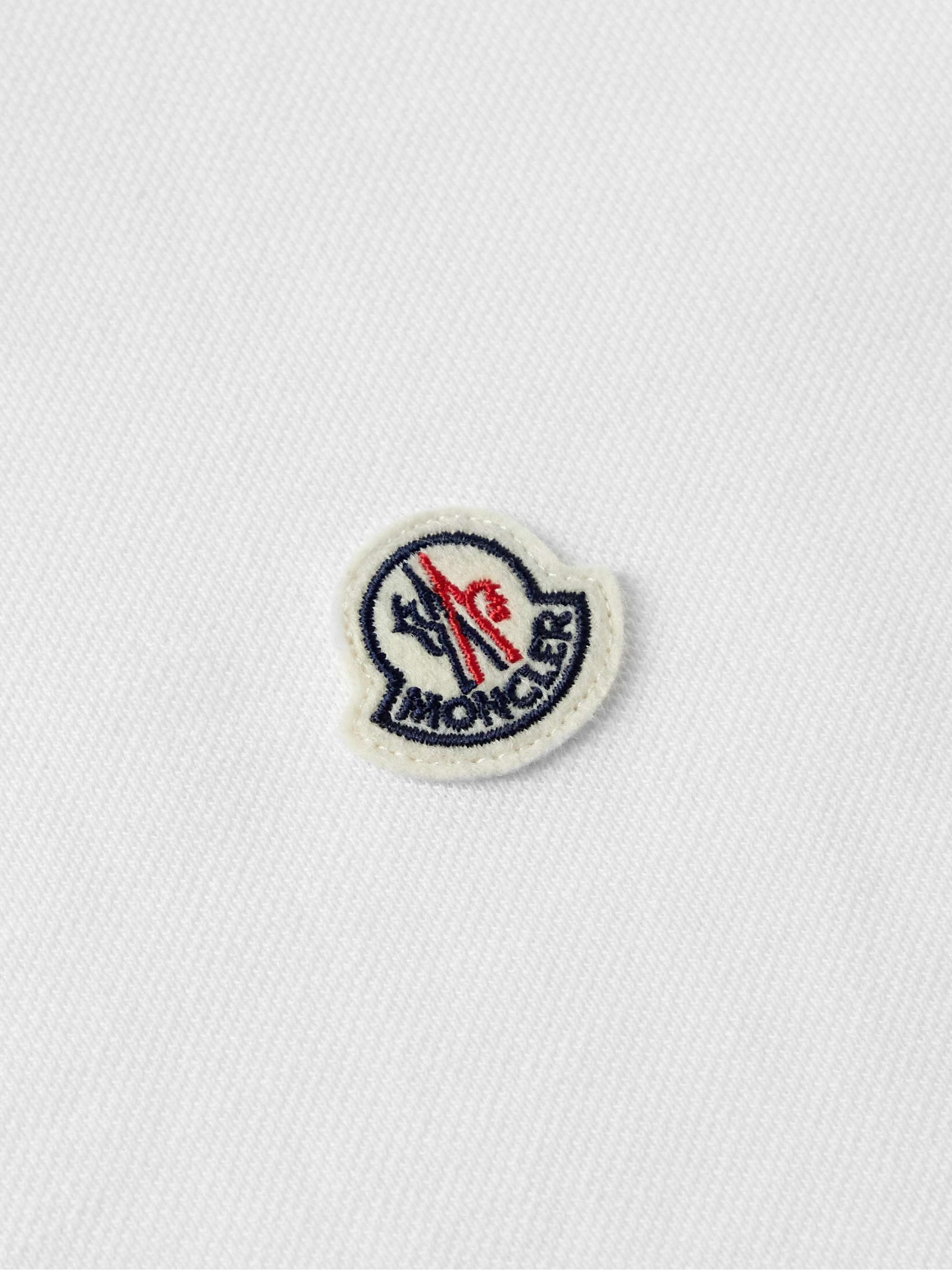 MONCLER Logo-Appliquéd Cotton-Piqué Polo Shirt