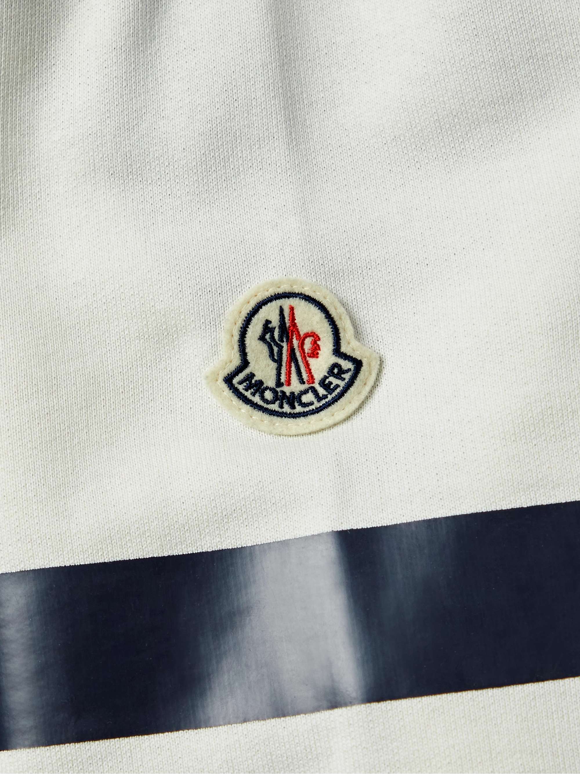 MONCLER Logo-Embroidered Two-Tone Cotton-Jersey Sweatshirt