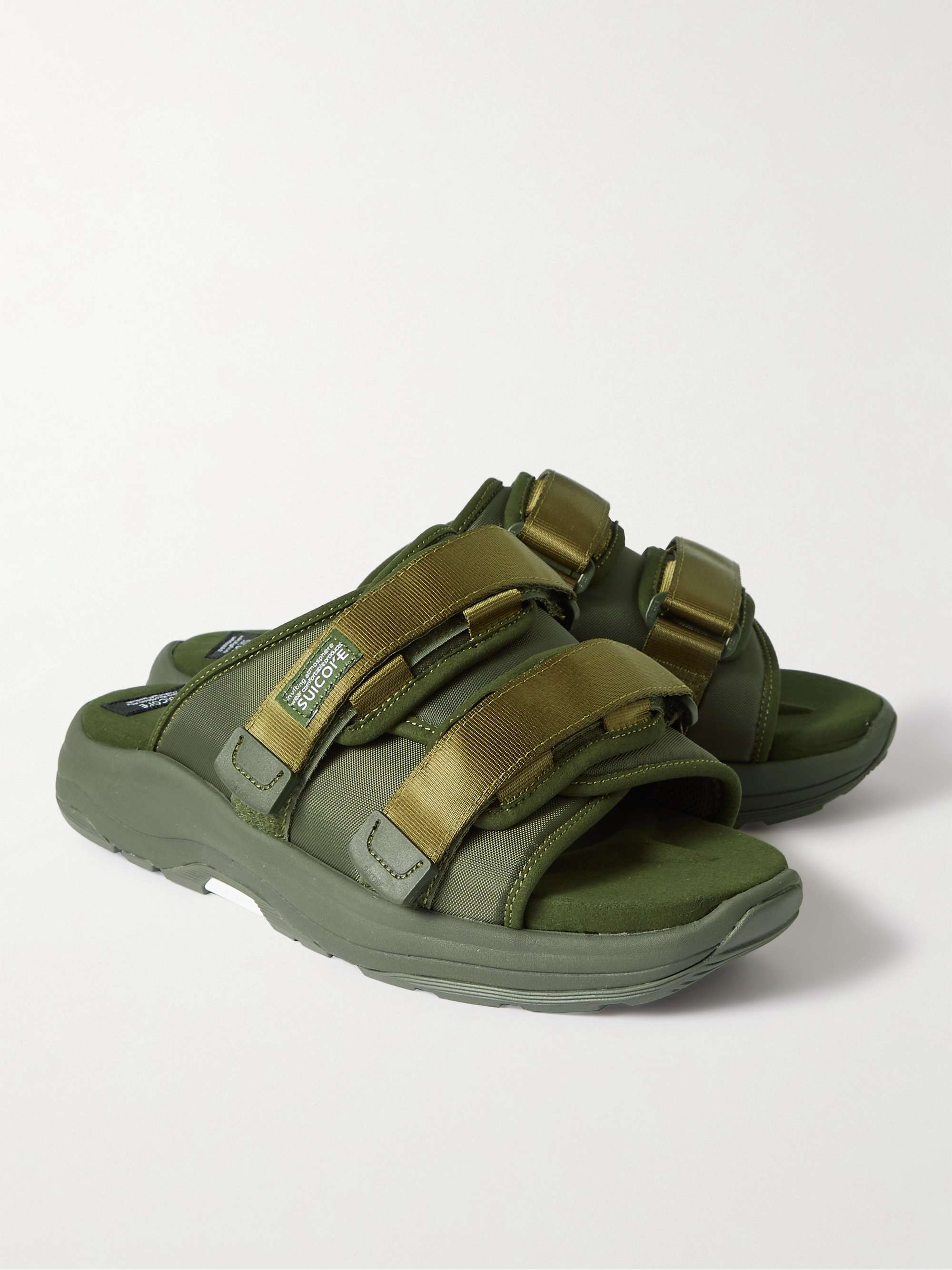 SUICOKE Webbing-Trimmed Canvas Sandals