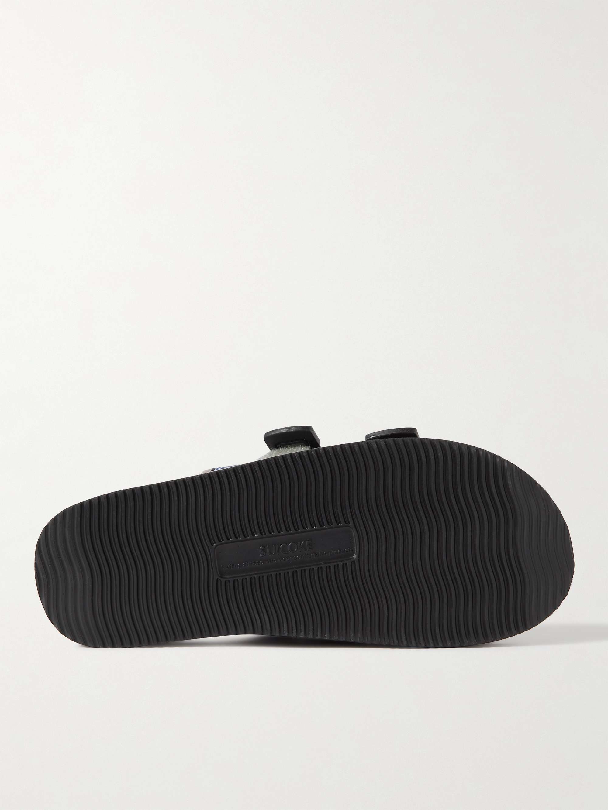SUICOKE Webbing-Trimmed Paisley-Print Canvas Slides