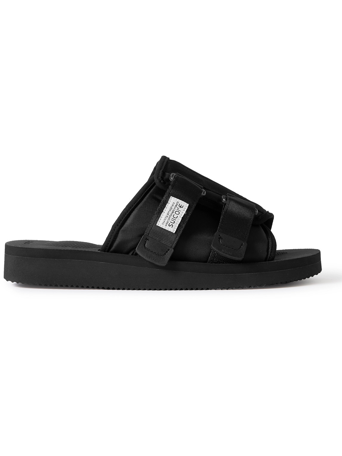 Suicoke Kaw-cab Technical-twill Slides In Black