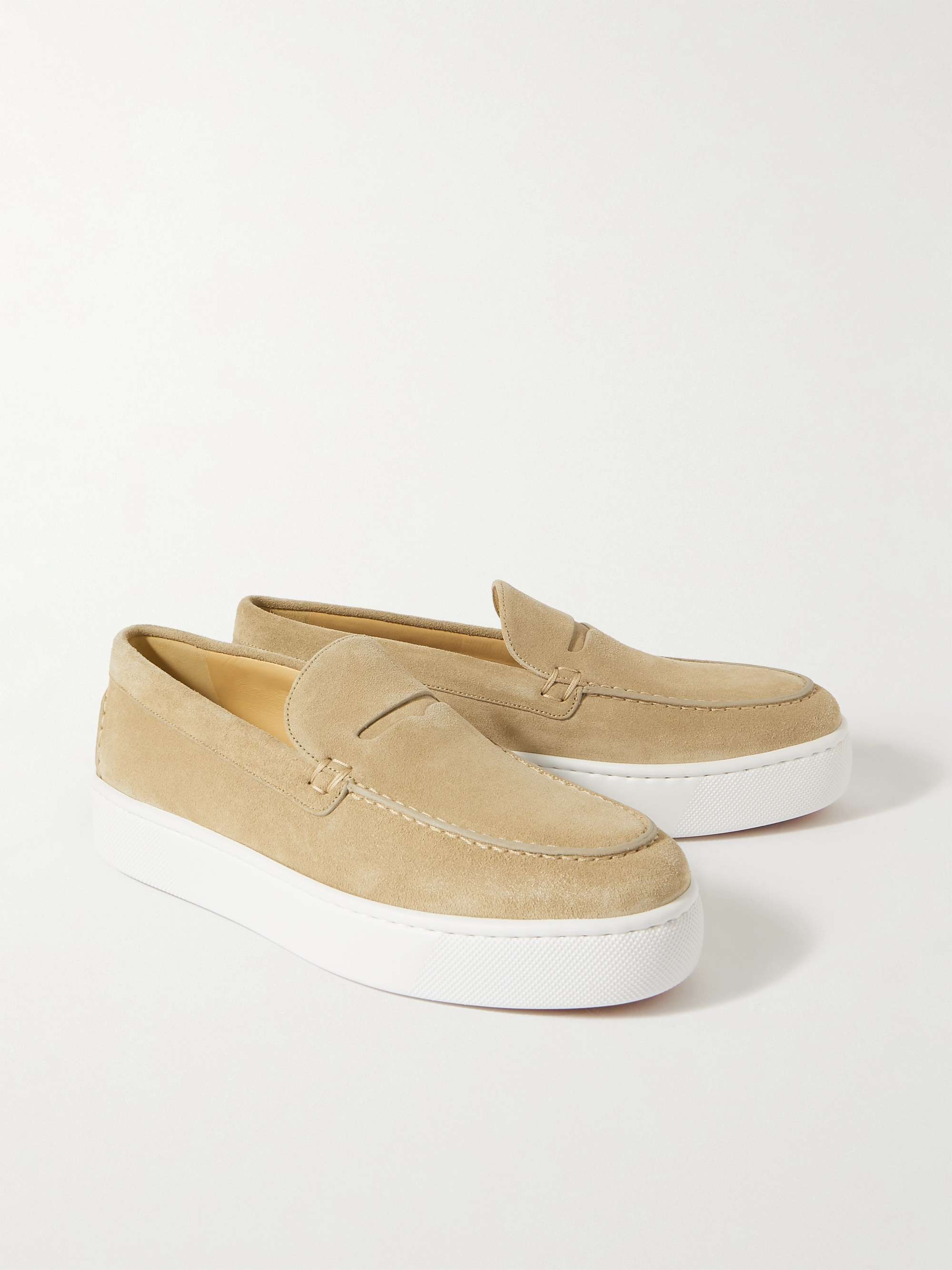 CHRISTIAN LOUBOUTIN Paqueboat Suede Boat Shoes