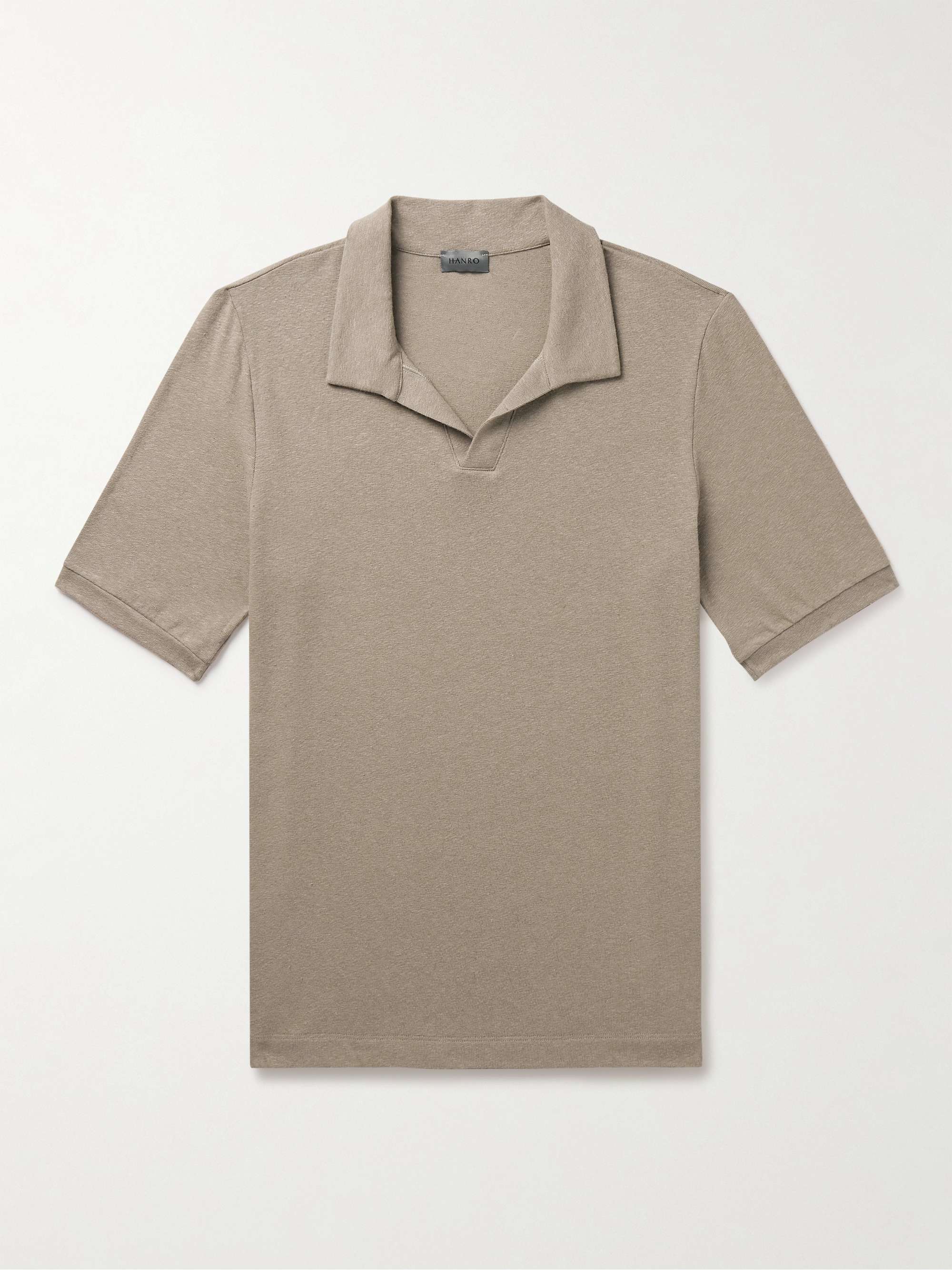 HANRO Stretch Cotton and Linen-Blend Jersey Polo Shirt for Men | MR PORTER