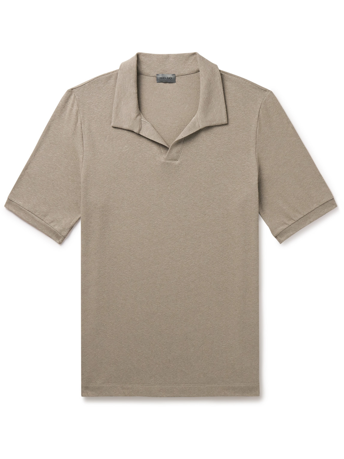 Stretch Cotton and Linen-Blend Jersey Polo Shirt
