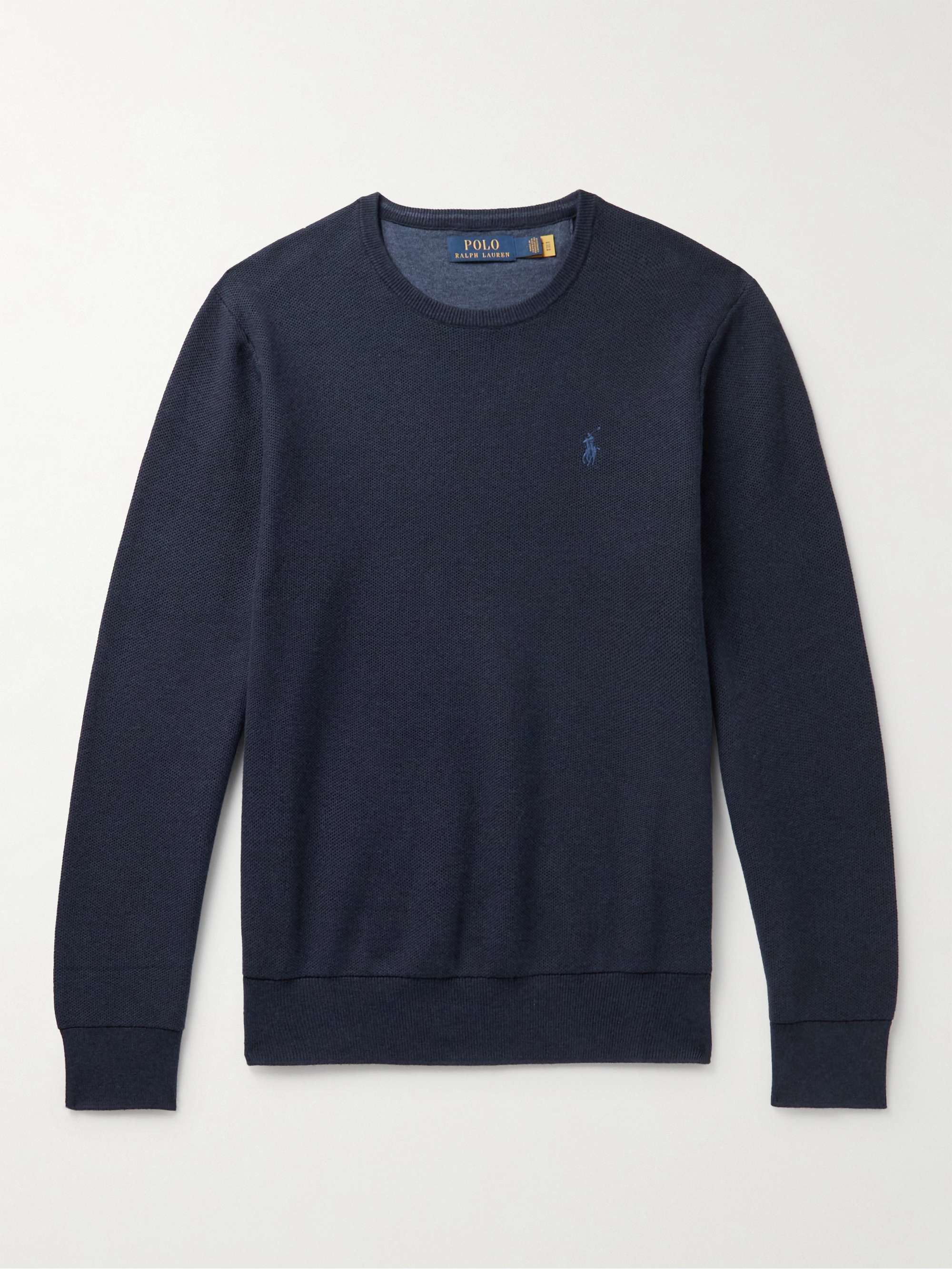 POLO RALPH LAUREN Honeycomb-Knit Cotton Sweater for Men | MR PORTER