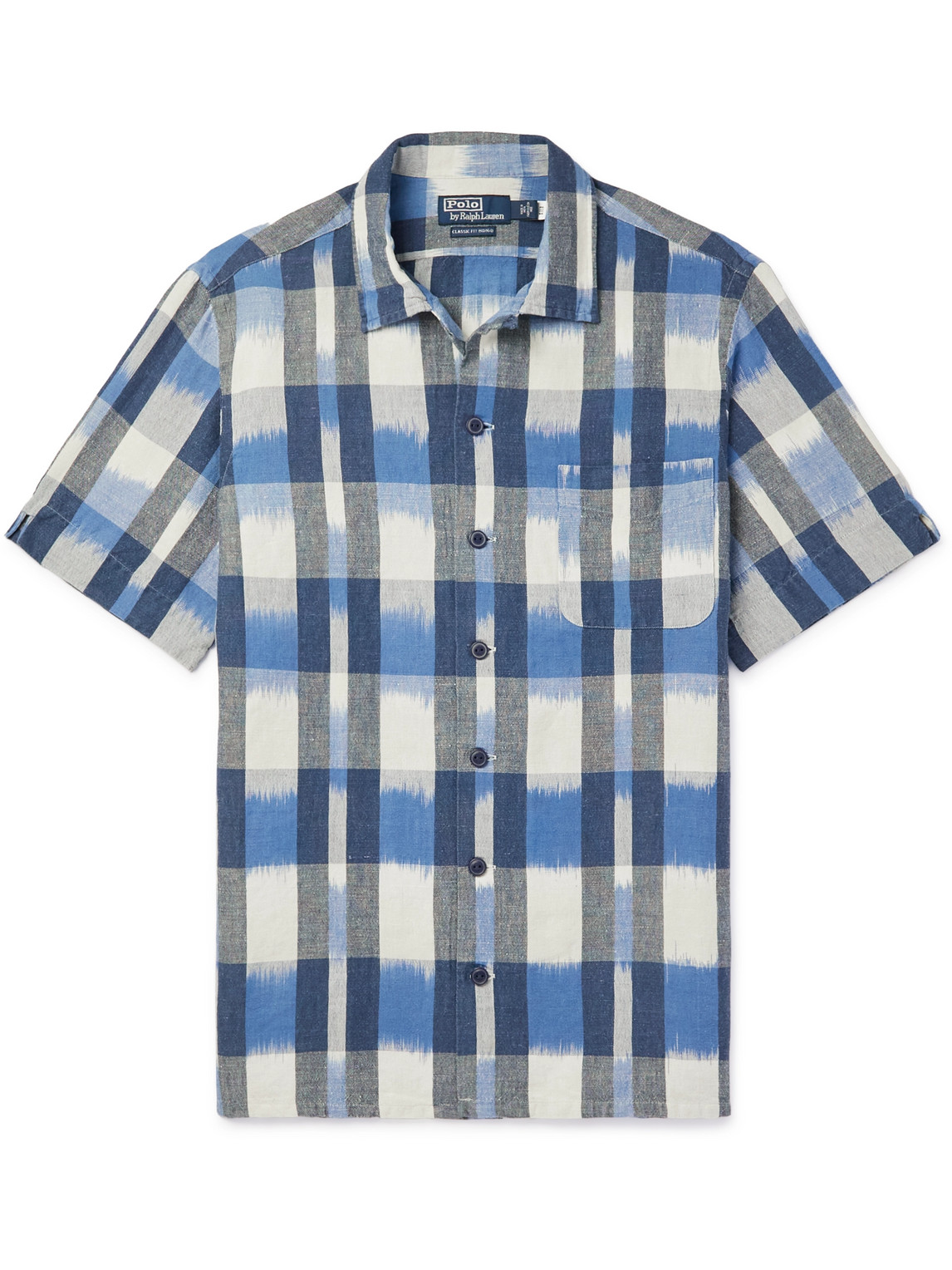 Polo Ralph Lauren Checked Linen And Cotton-blend Shirt In Blue
