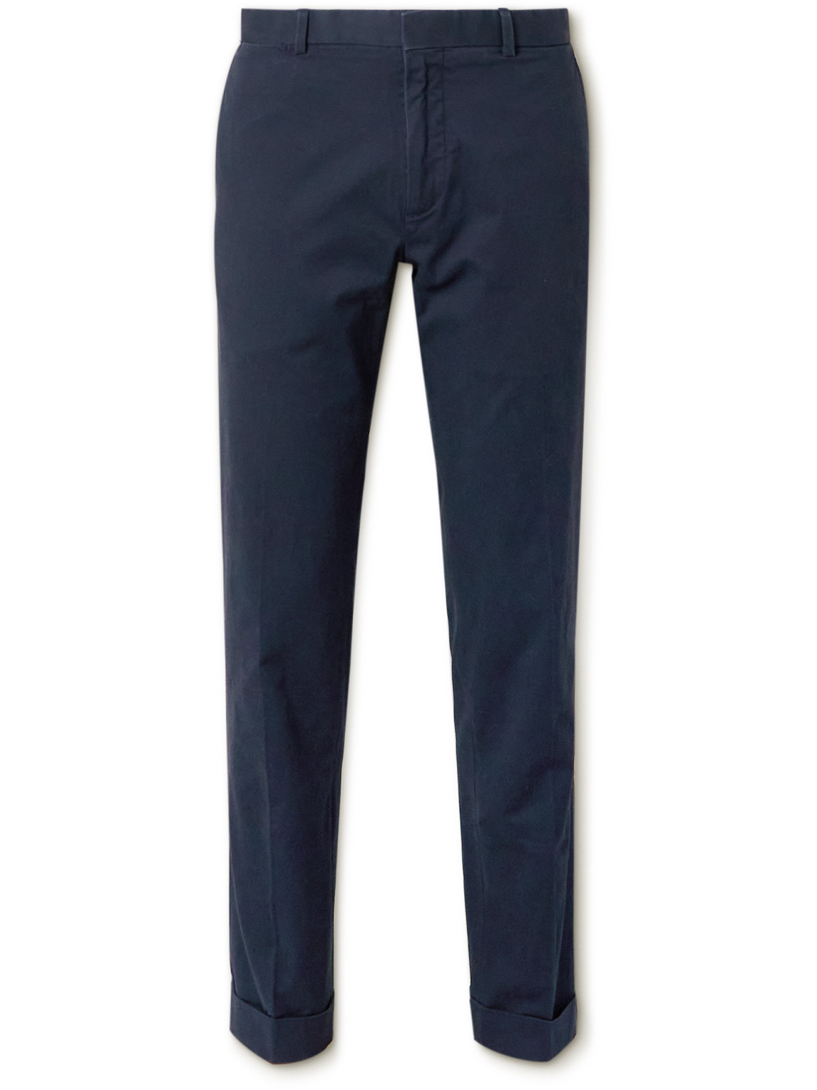 Polo Ralph Lauren Tapered Stretch-cotton Twill Suit Trousers In Blue