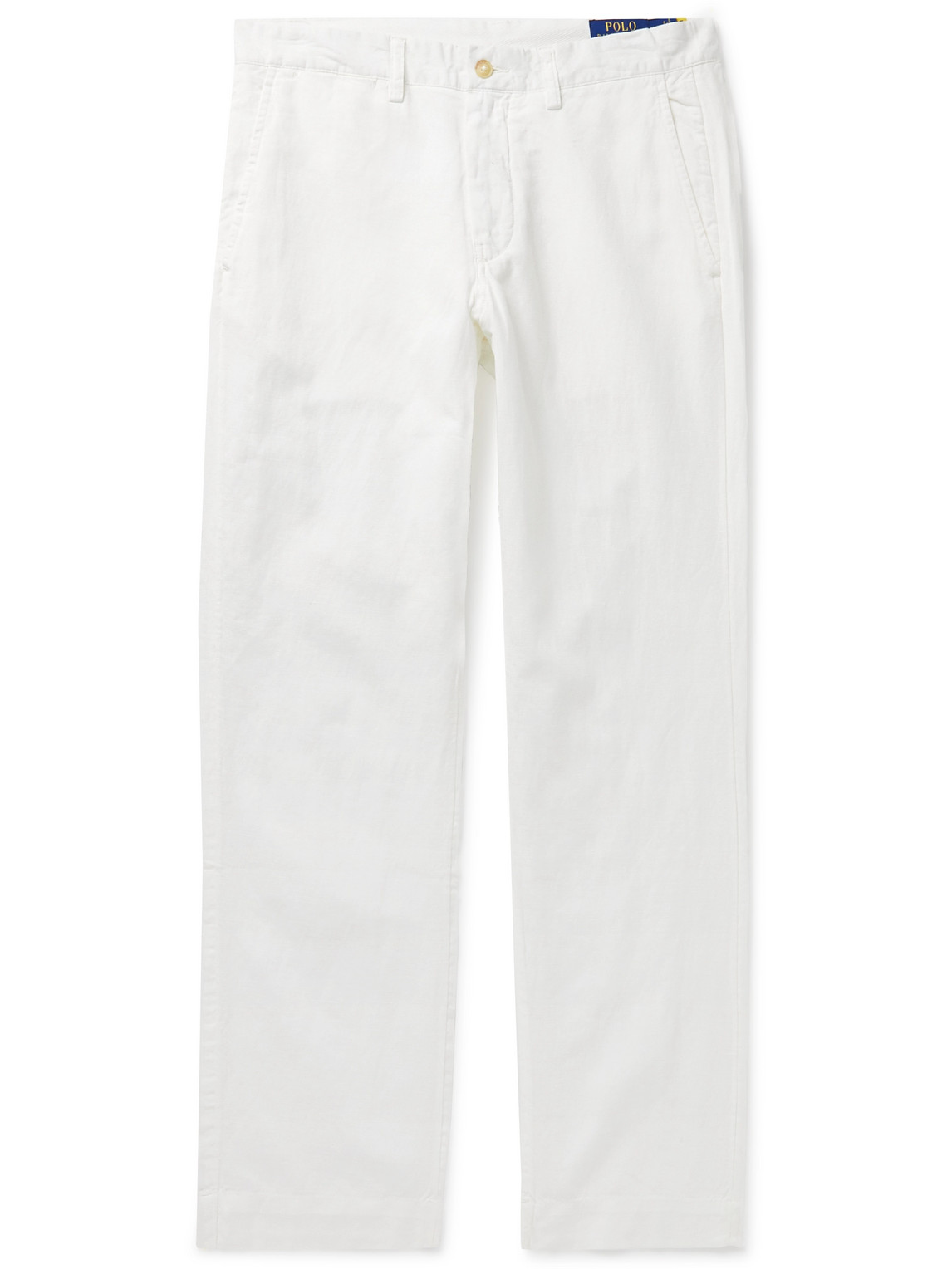 POLO RALPH LAUREN SLIM-FIT STRAIGHT-LEG LINEN AND COTTON-BLEND TROUSERS