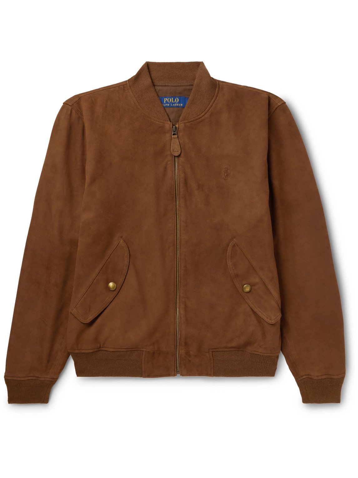 Polo Ralph Lauren Gunners Suede Bomber Jacket In Country Brown | ModeSens