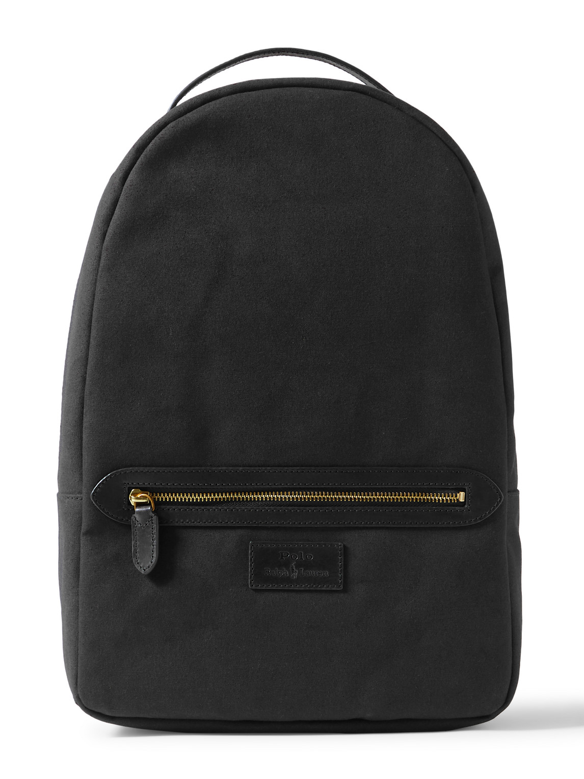 Polo Ralph Lauren Leathertrimmed Canvas Backpack In Black ModeSens
