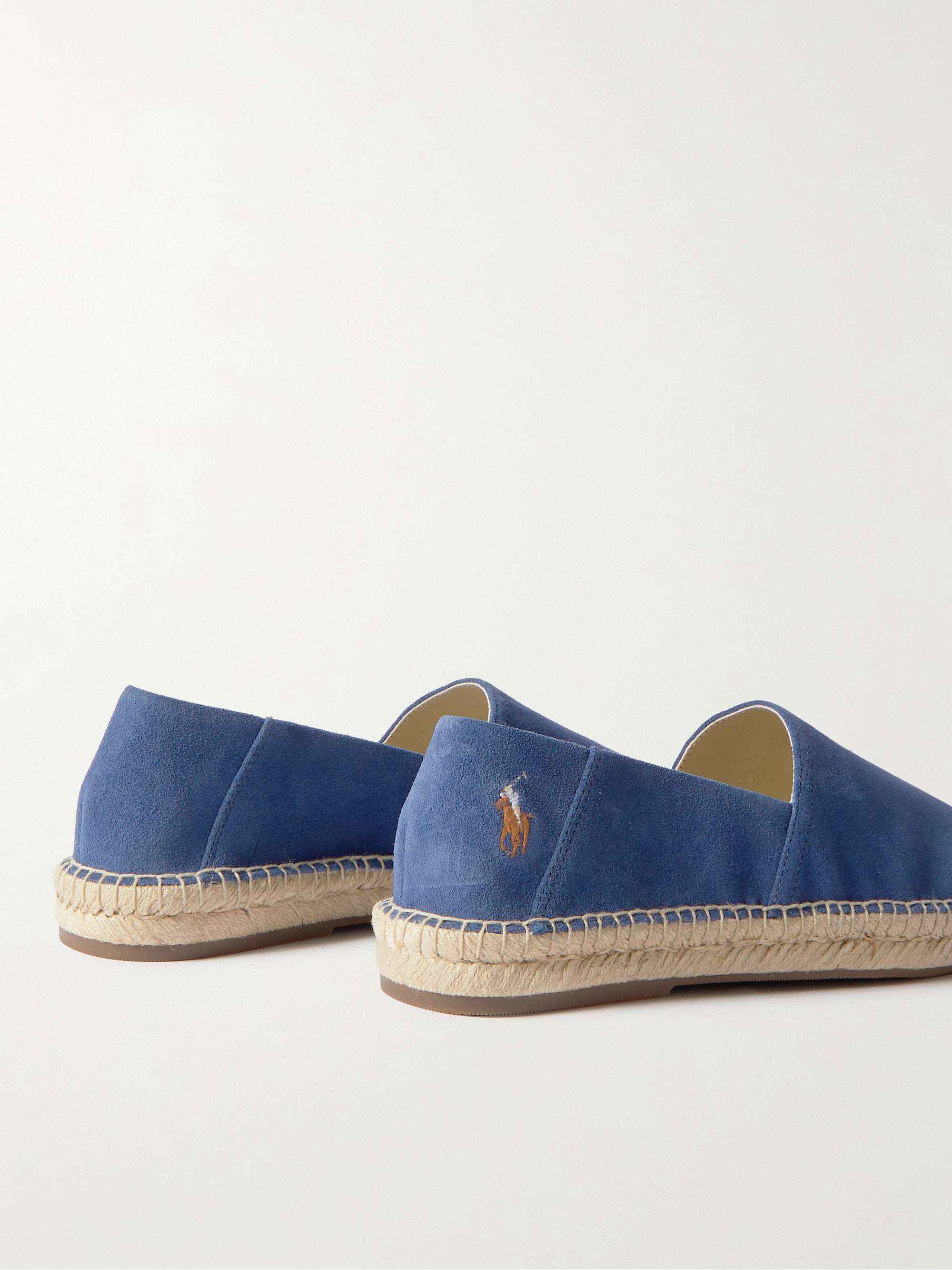 POLO RALPH LAUREN Cevio Logo-Embroidered Suede Espadrilles