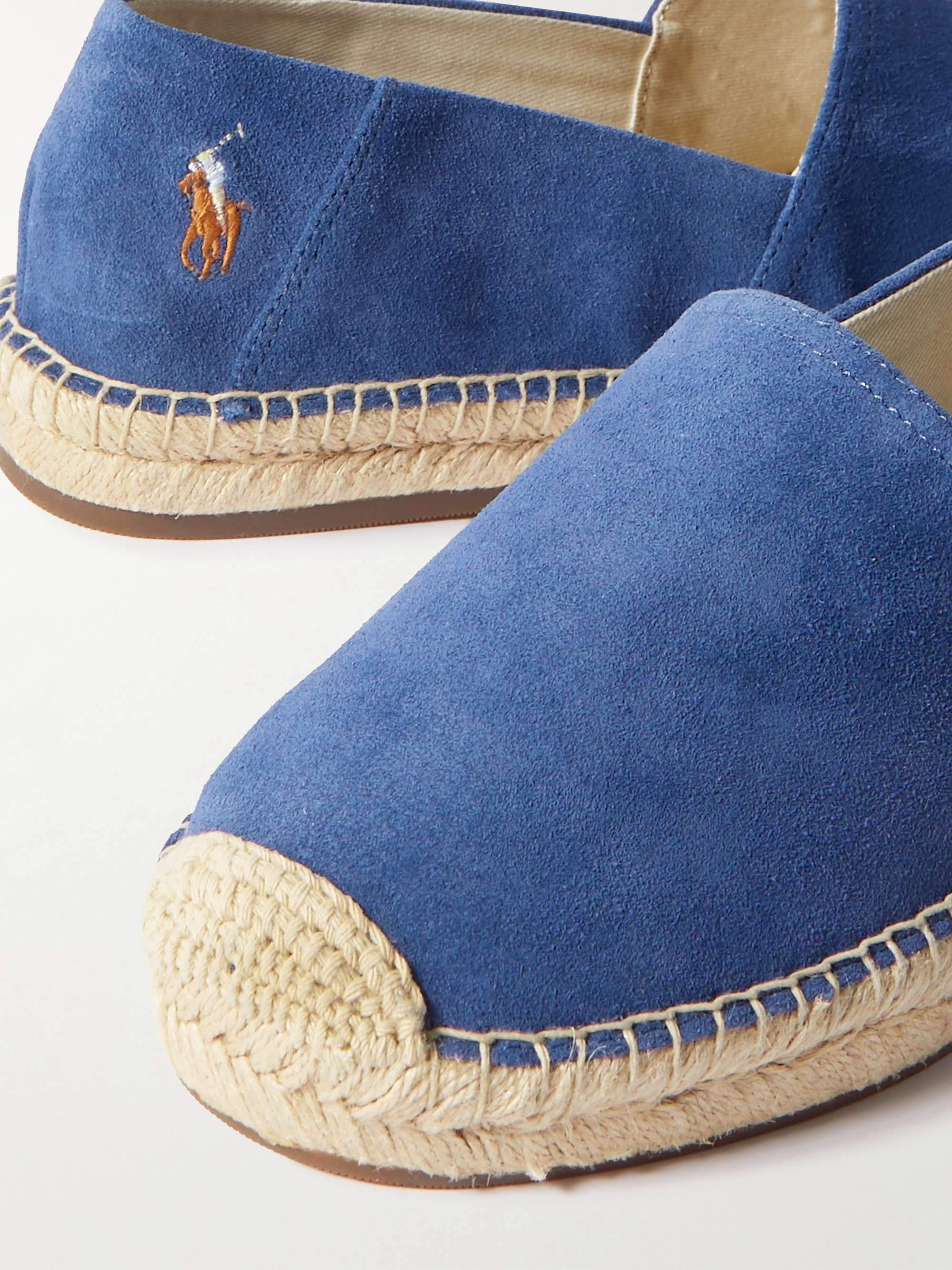 POLO RALPH LAUREN Cevio Logo-Embroidered Suede Espadrilles