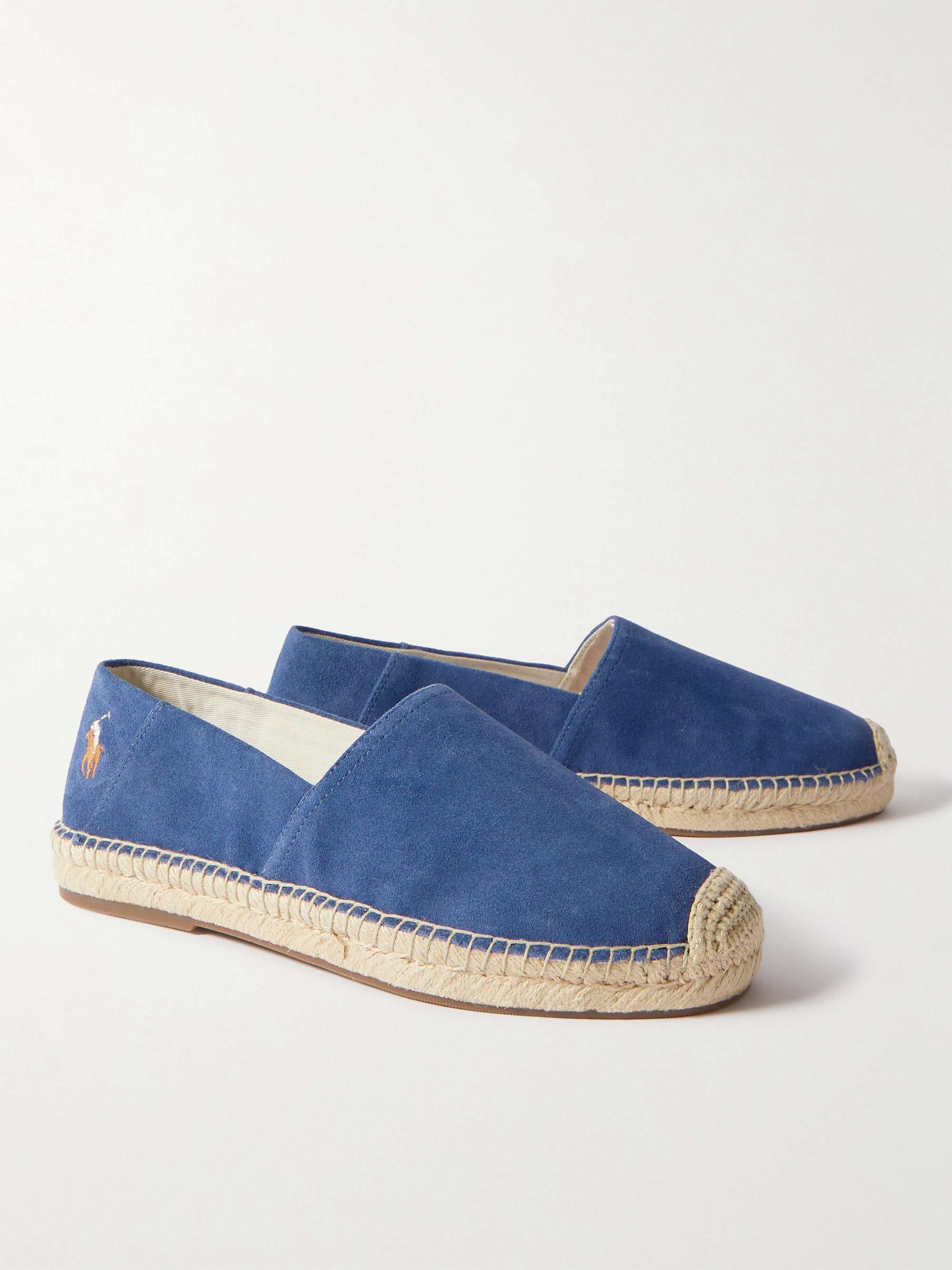 POLO RALPH LAUREN Cevio Logo-Embroidered Suede Espadrilles