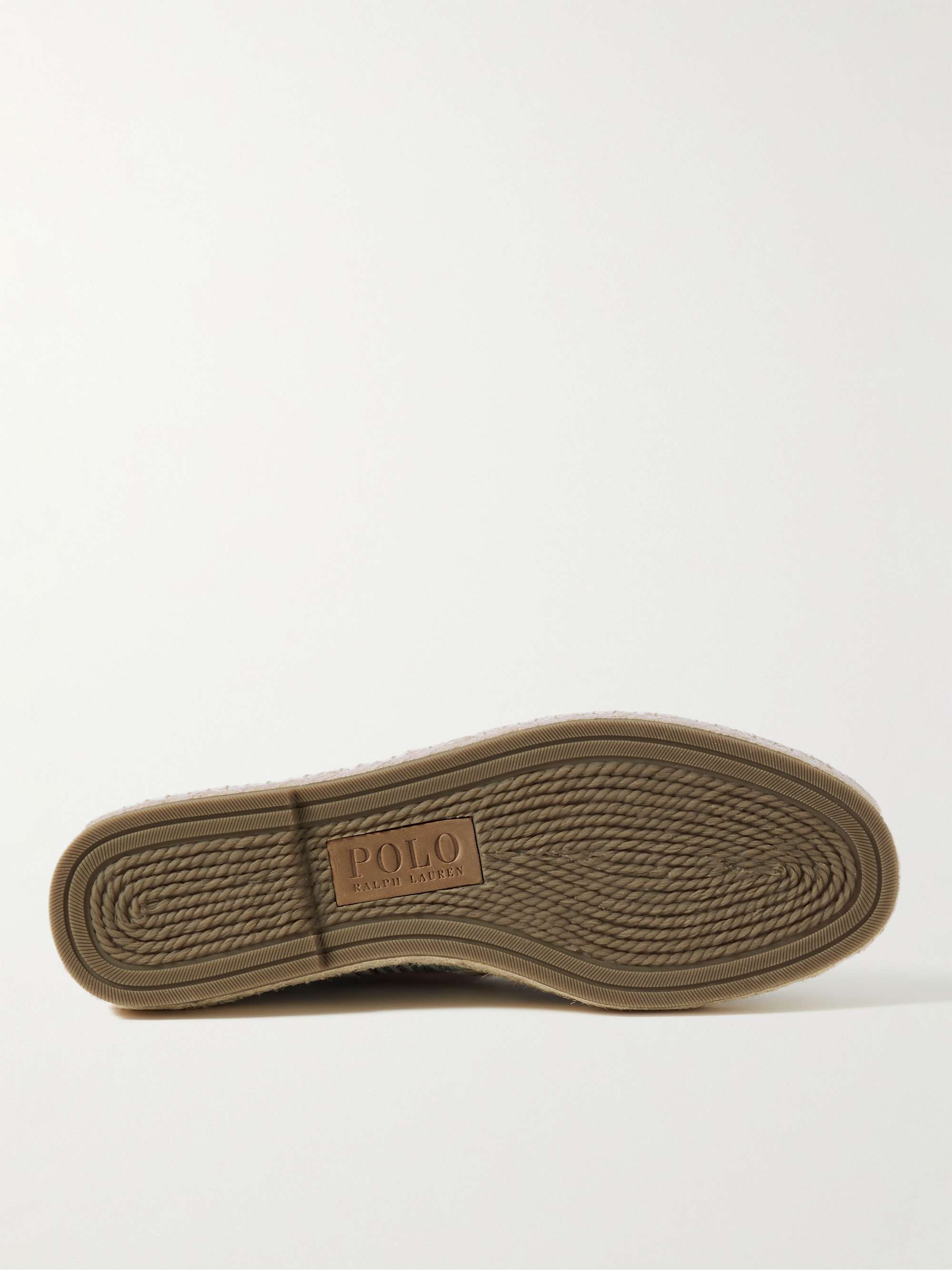 POLO RALPH LAUREN Logo-Embroidered Patchwork Checked Canvas Espadrilles