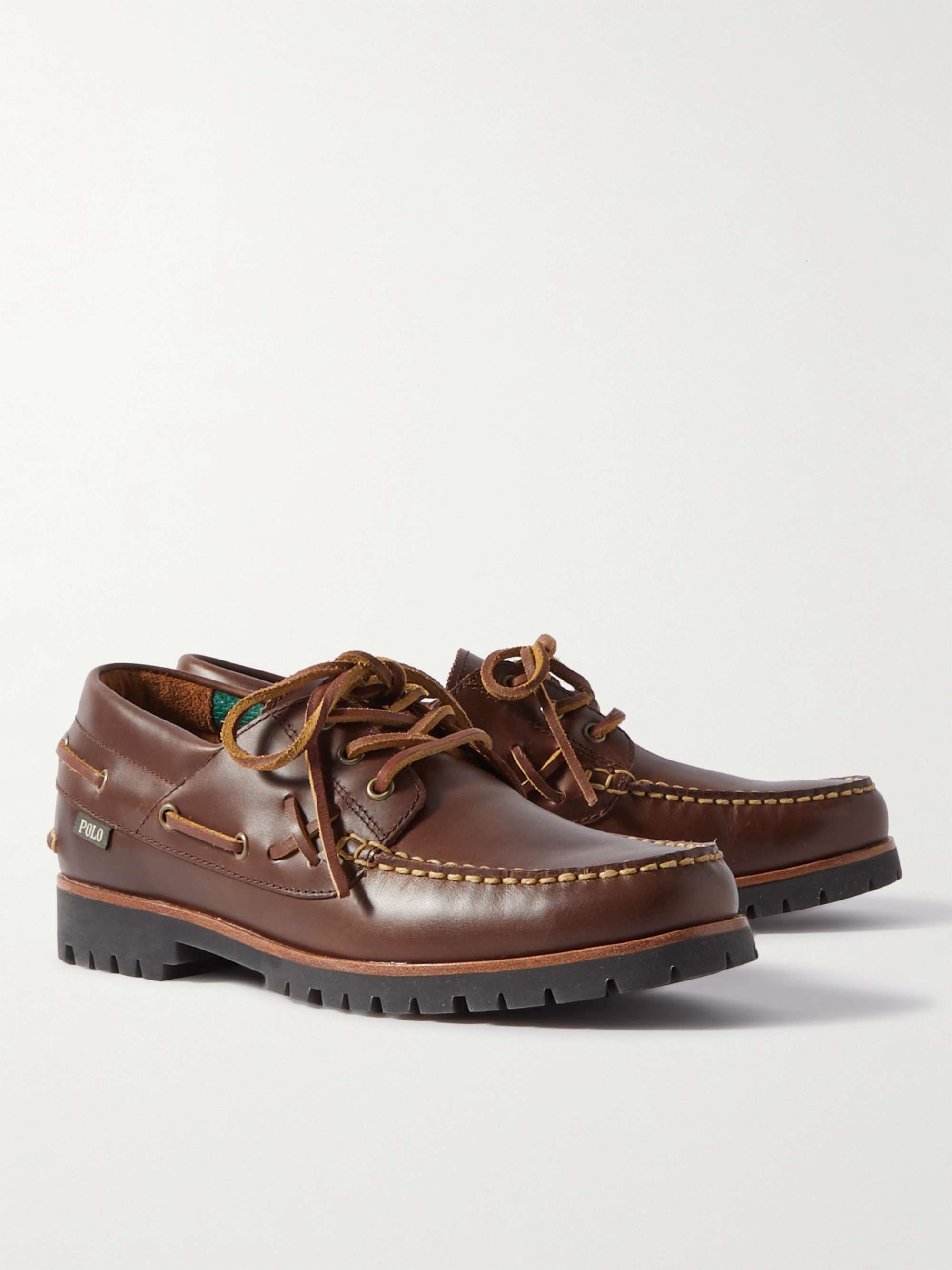 POLO RALPH LAUREN Ranger Deck Leather Boat Shoes for Men | MR PORTER