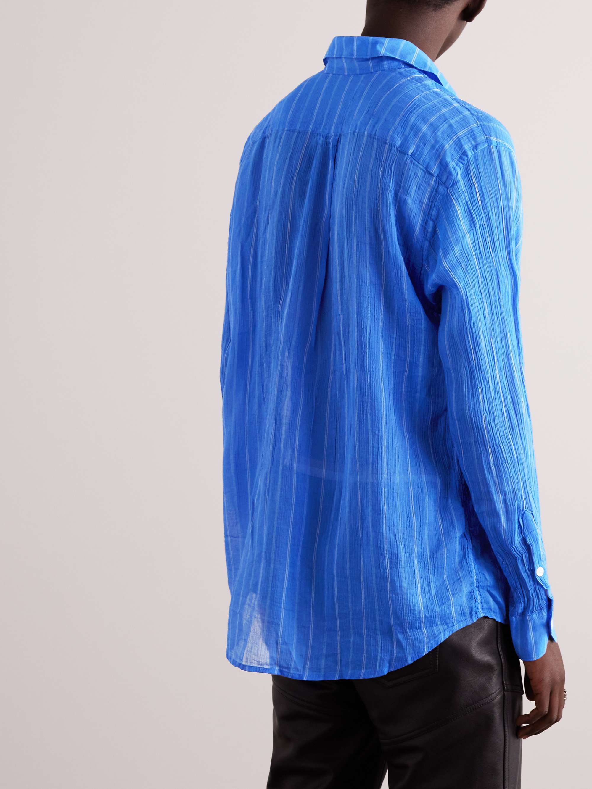 OUR LEGACY Initial Striped Silk-Crepon Shirt for Men | MR PORTER