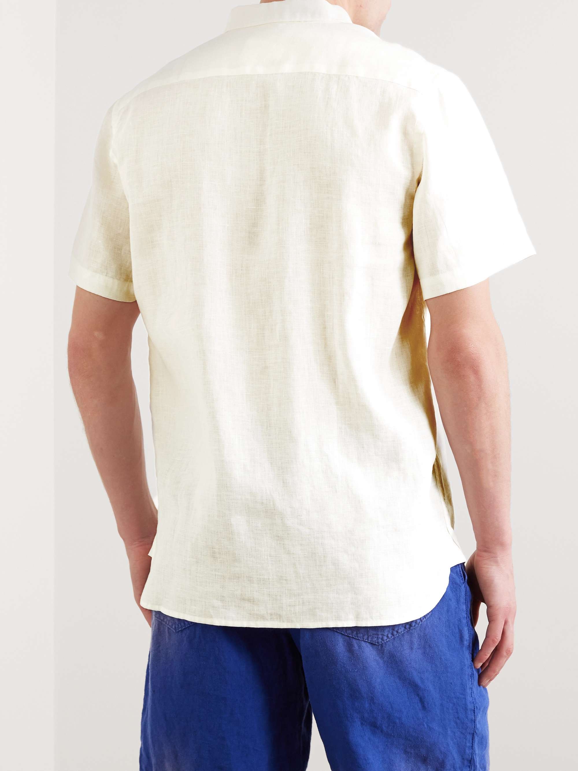 LA PAZ Ribeiro Slim-Fit Button-Down Collar Organic Cotton Shirt