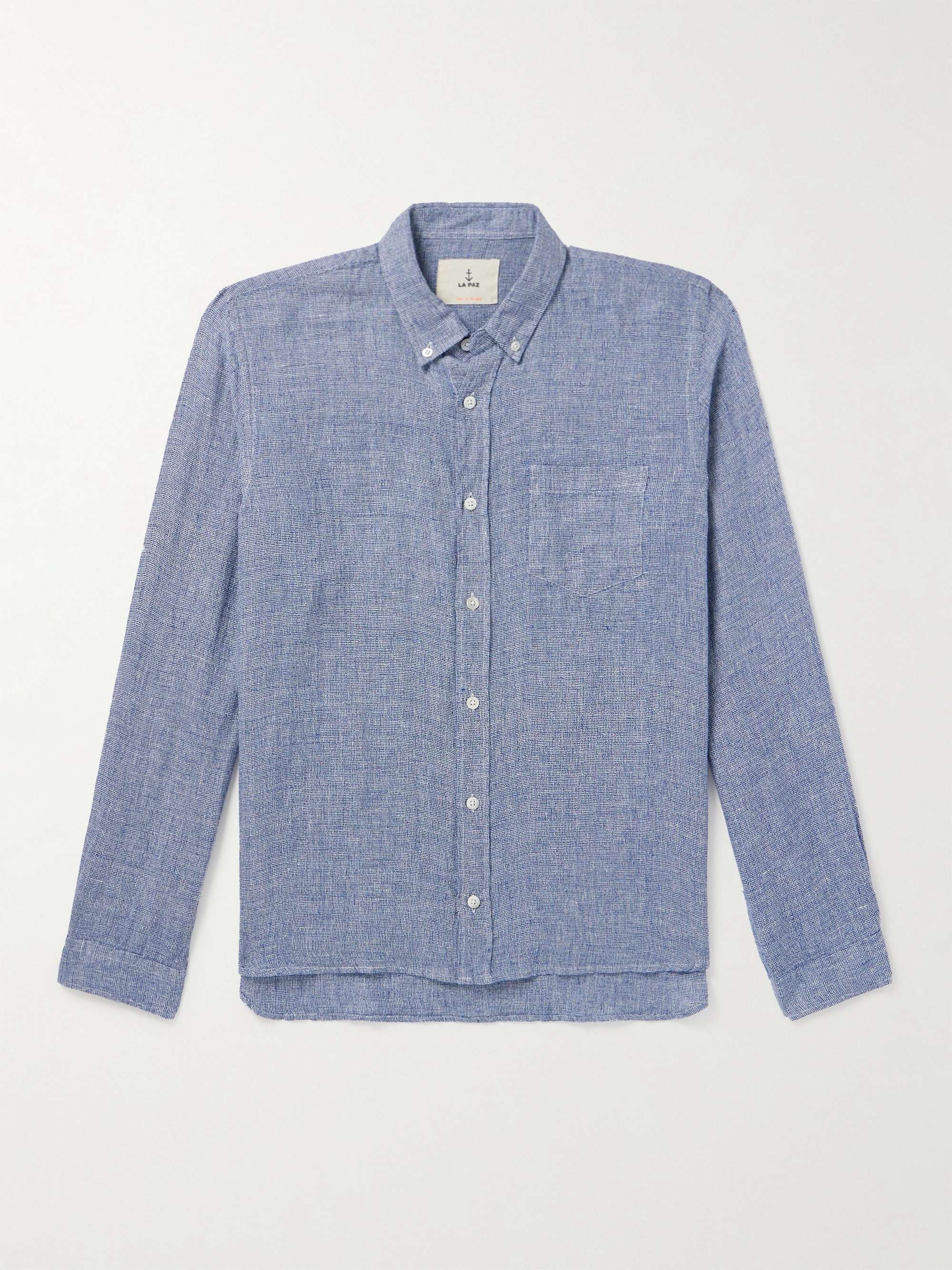 LA PAZ ButtonDown Collar Linen Shirt for Men MR PORTER