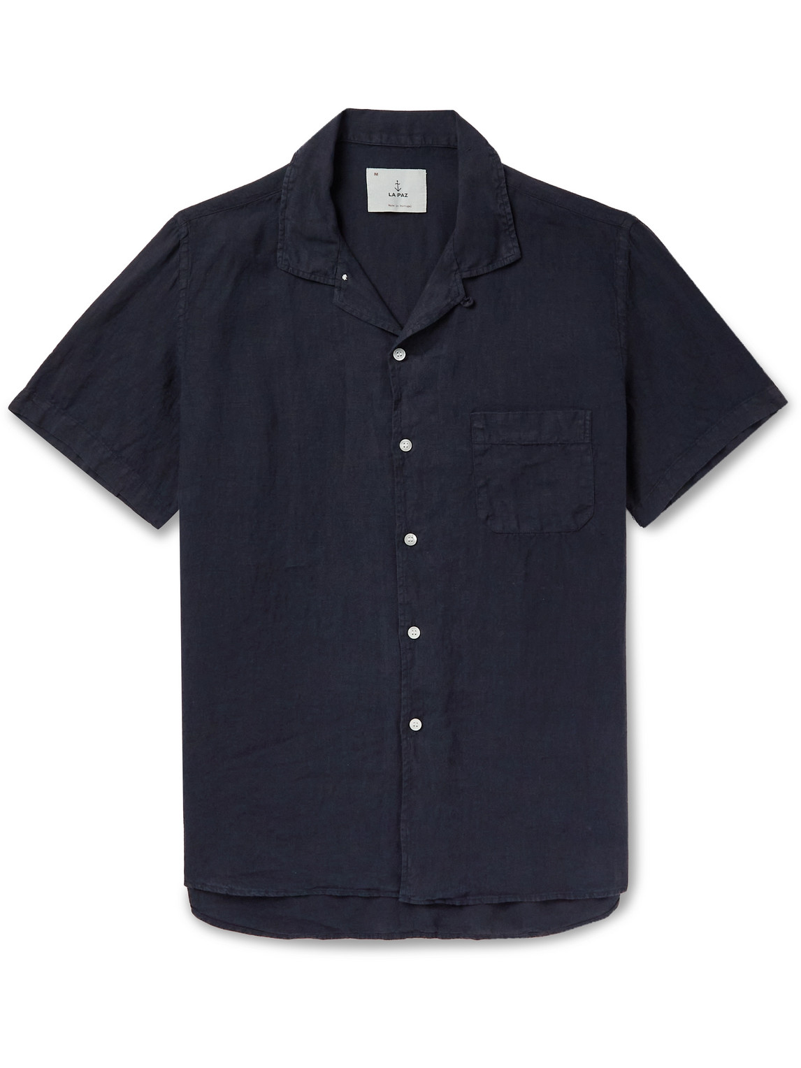Silveira Convertible-Collar Linen Shirt