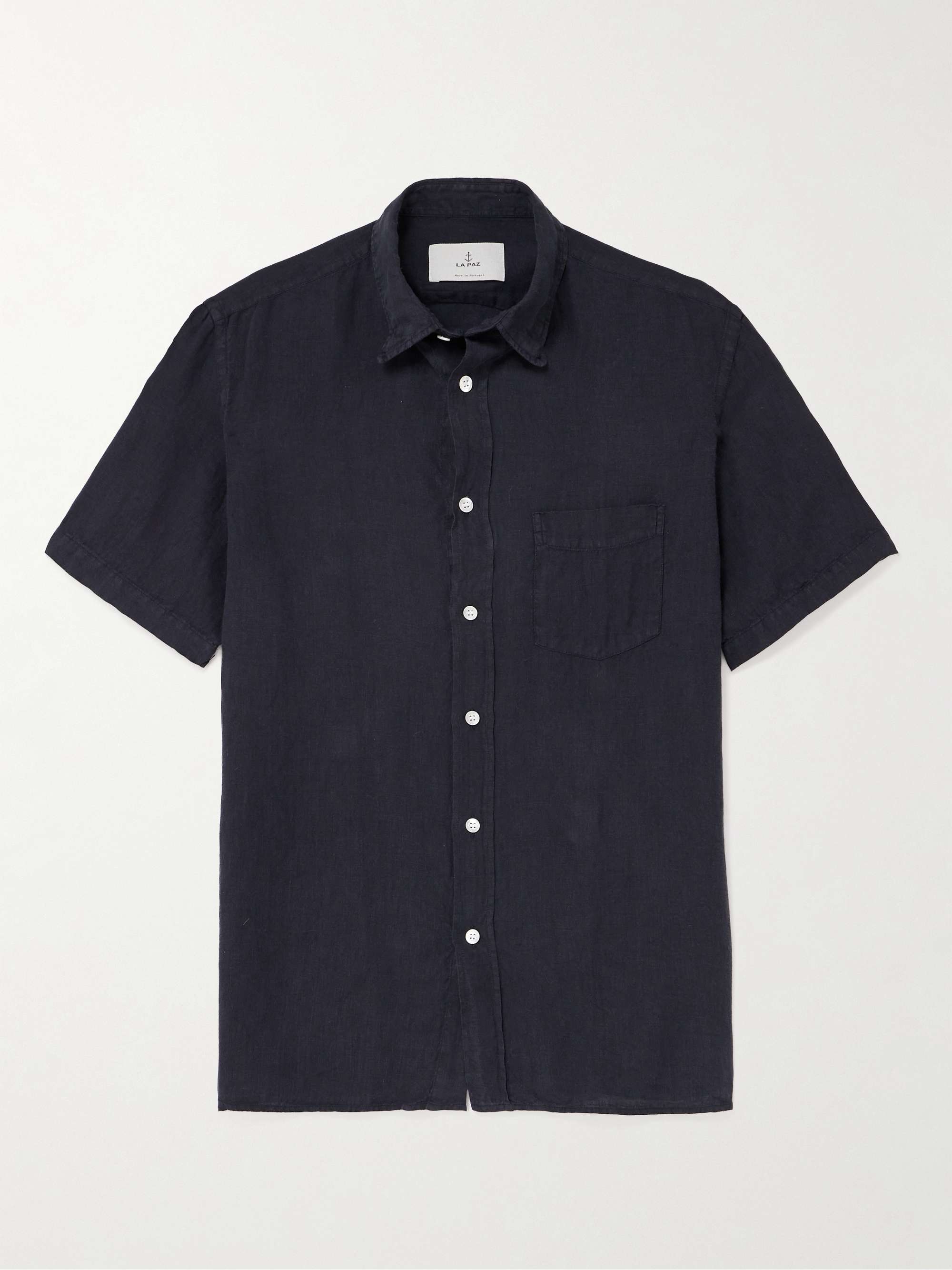 LA PAZ Ribeiro Slim-Fit Button-Down Collar Organic Cotton Shirt