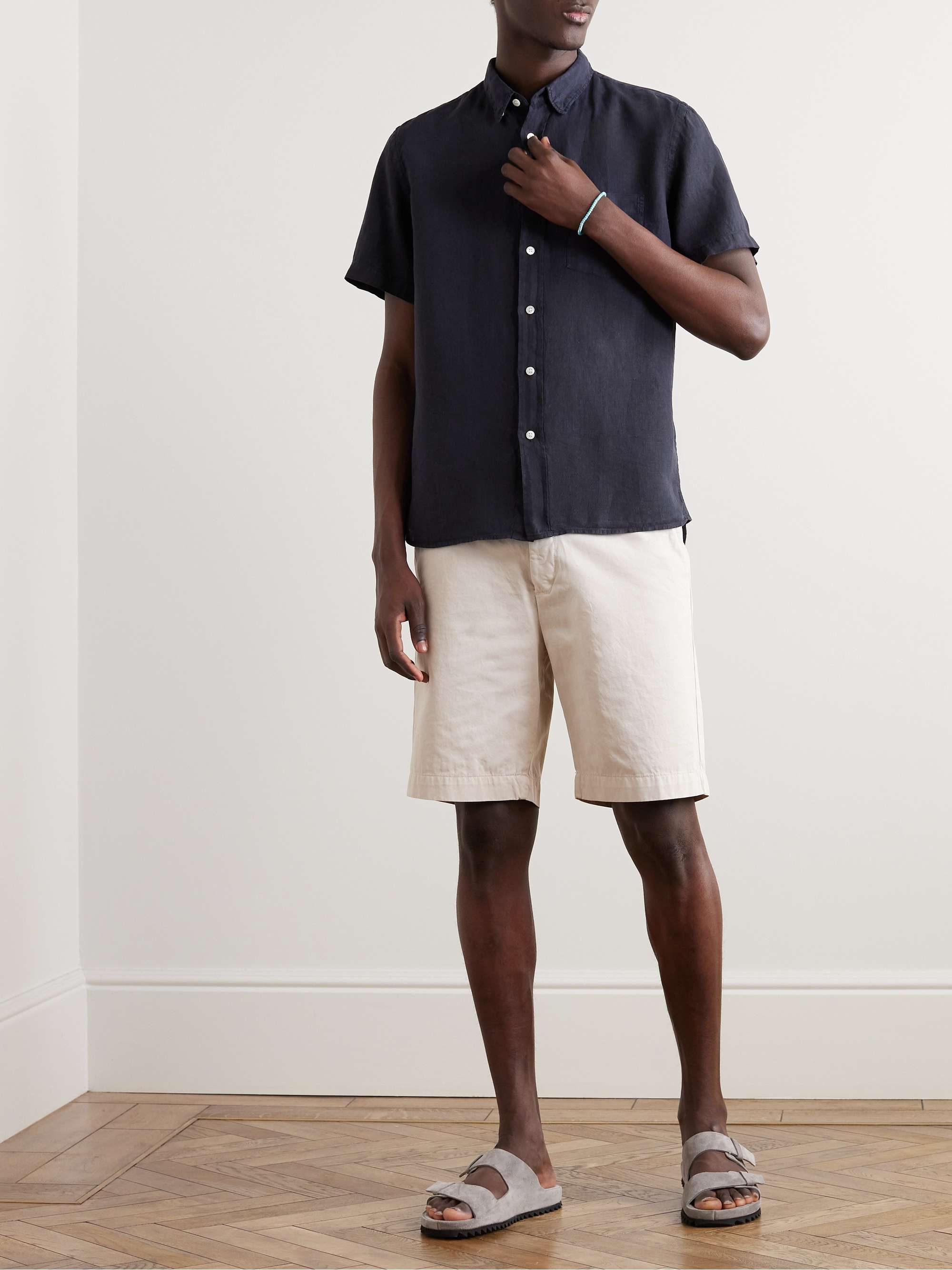 LA PAZ Ribeiro Slim-Fit Button-Down Collar Organic Cotton Shirt