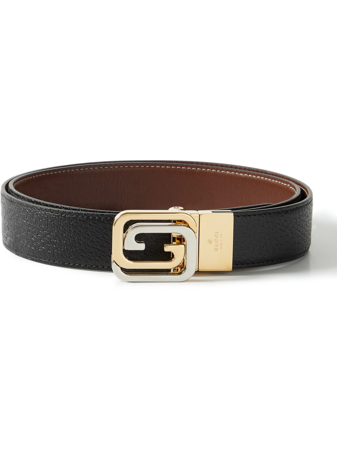 3cm gg buckle leather belt - Gucci - Men | Luisaviaroma