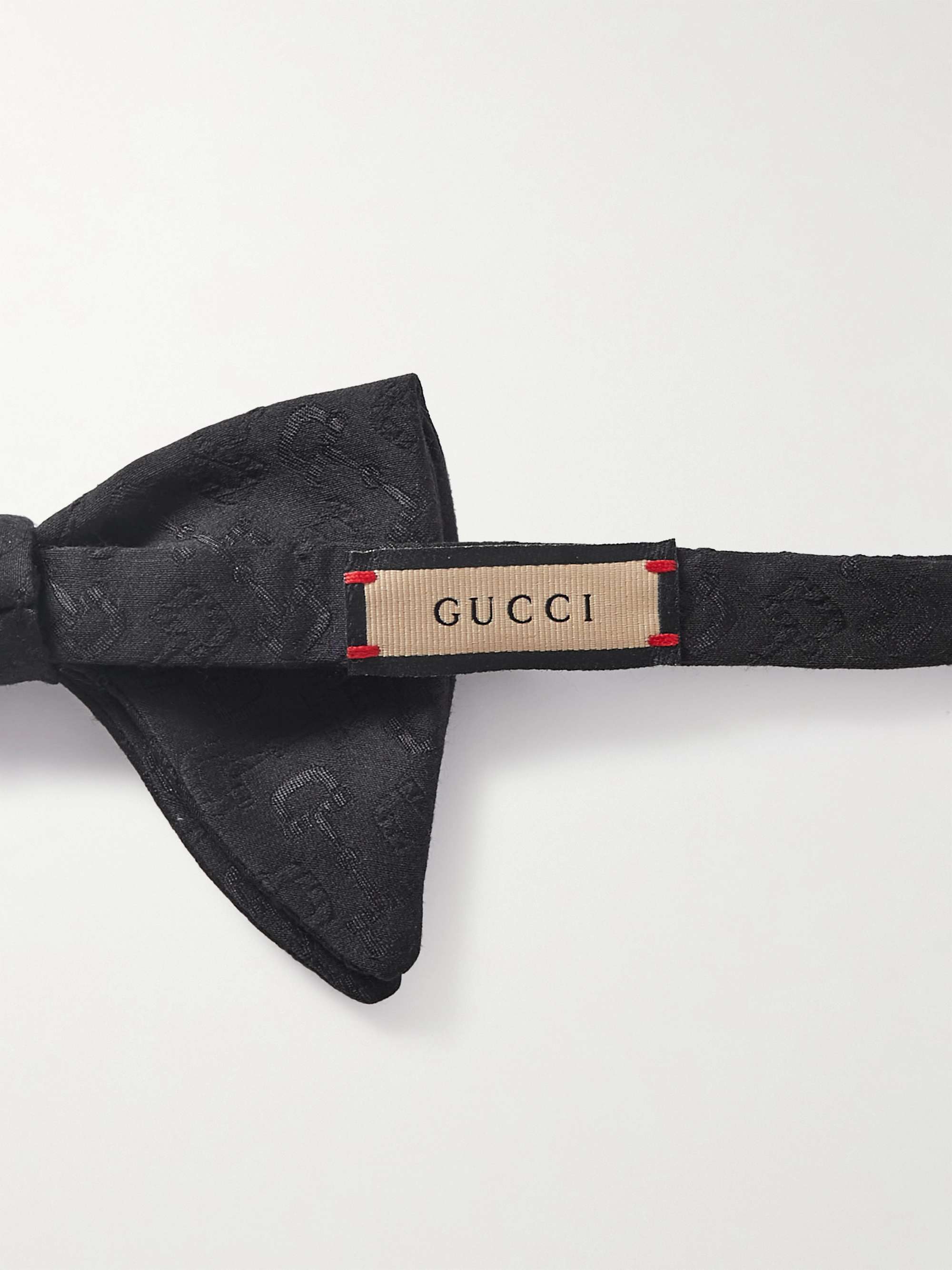 GUCCI Pre-Tied Wool and Silk-Blend Jacquard Bow Tie