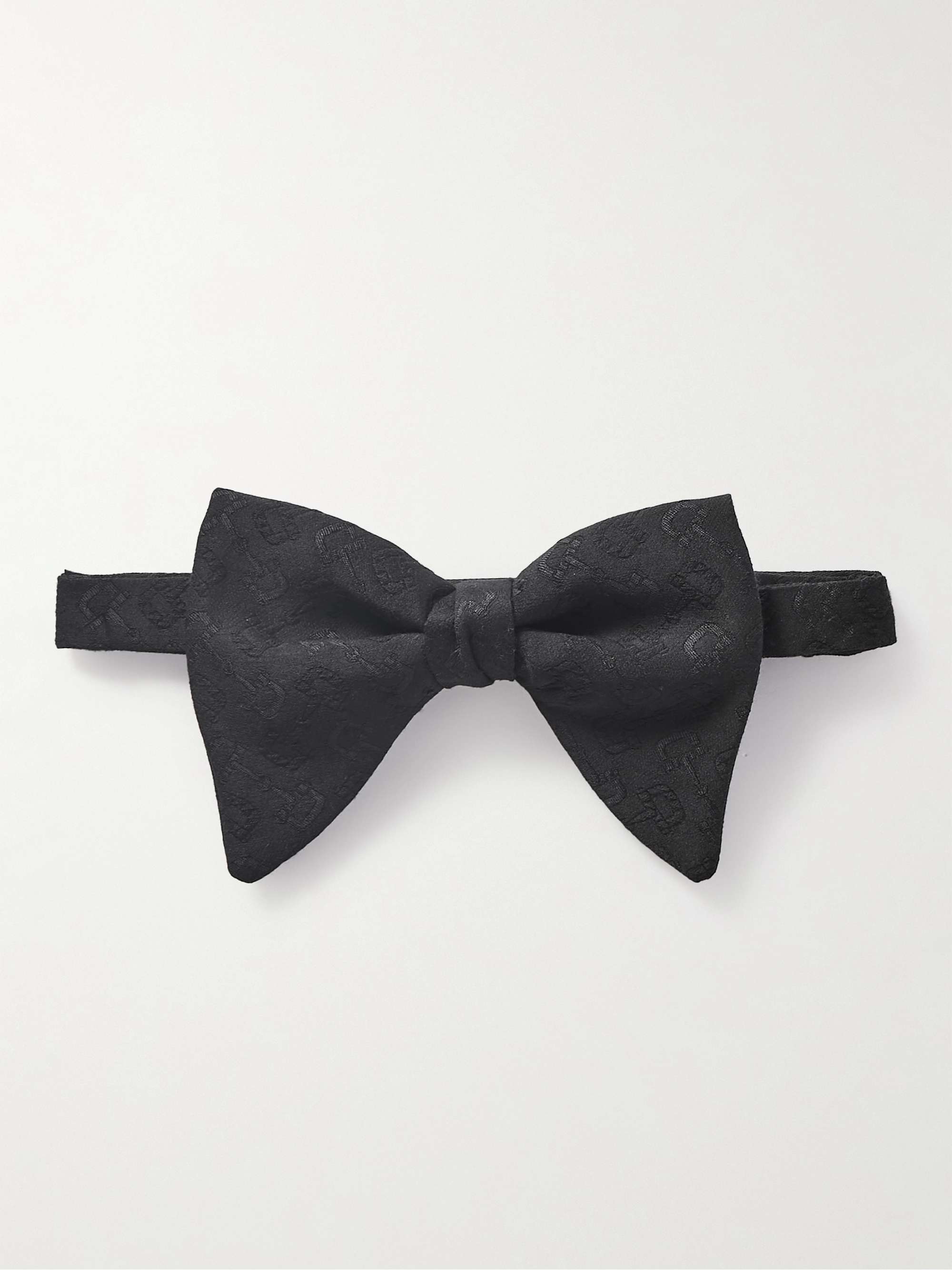 GUCCI Pre-Tied Wool and Silk-Blend Jacquard Bow Tie for Men