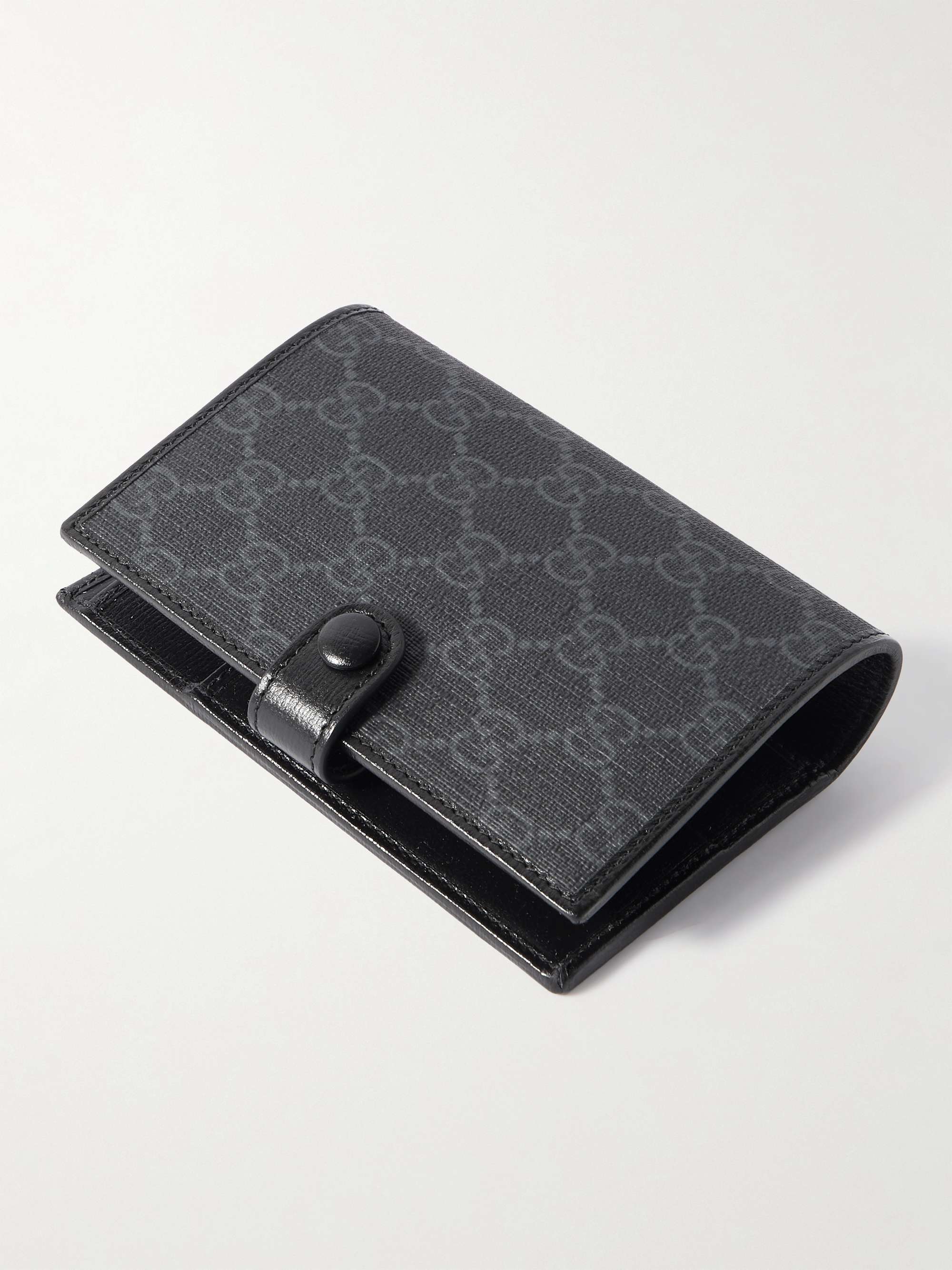 GUCCI Leather-Trimmed Monogrammed ECONYL® Passport Case