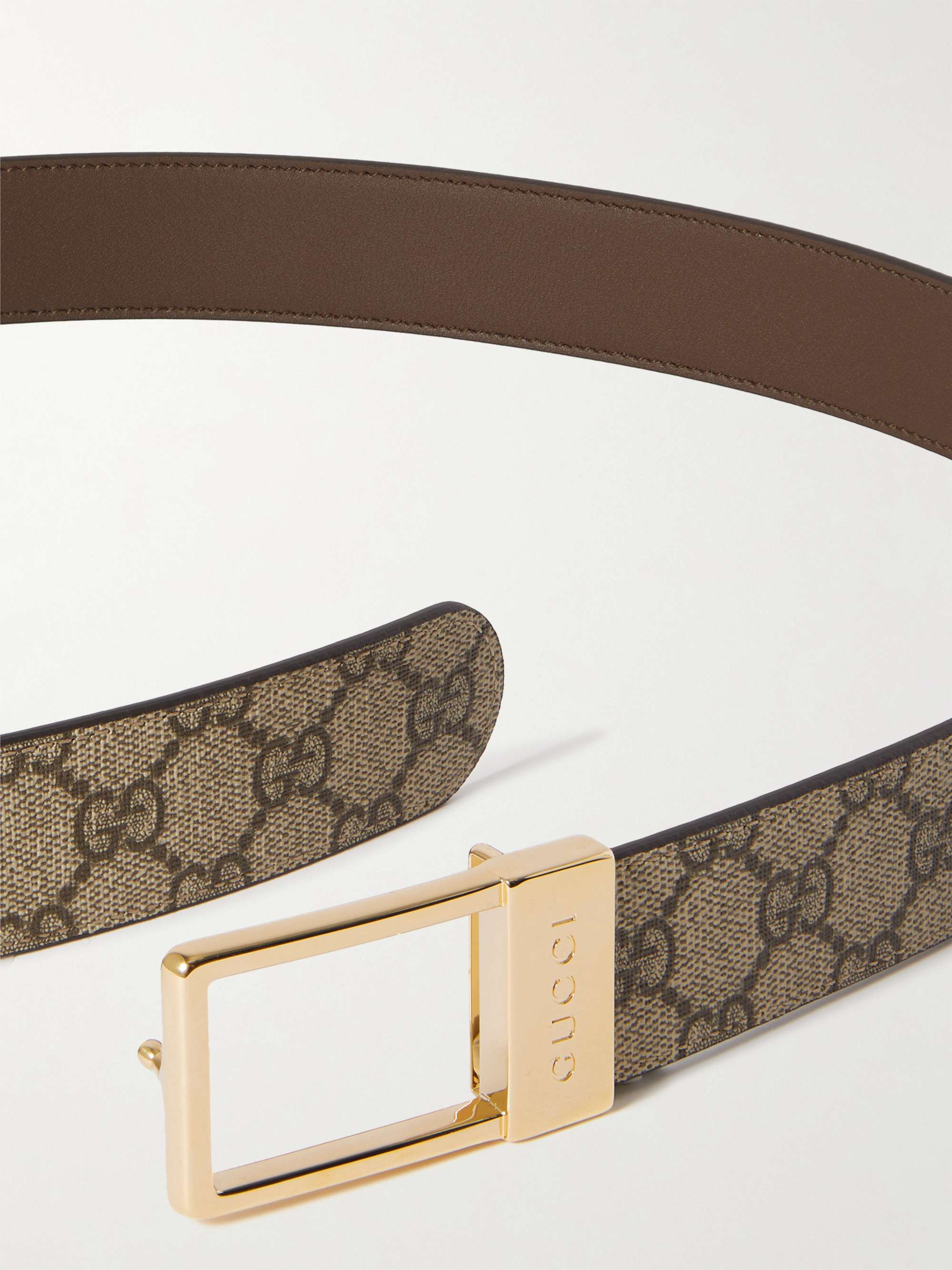 Gucci Beige/Brown GG Supreme Canvas Belt 100 CM Gucci