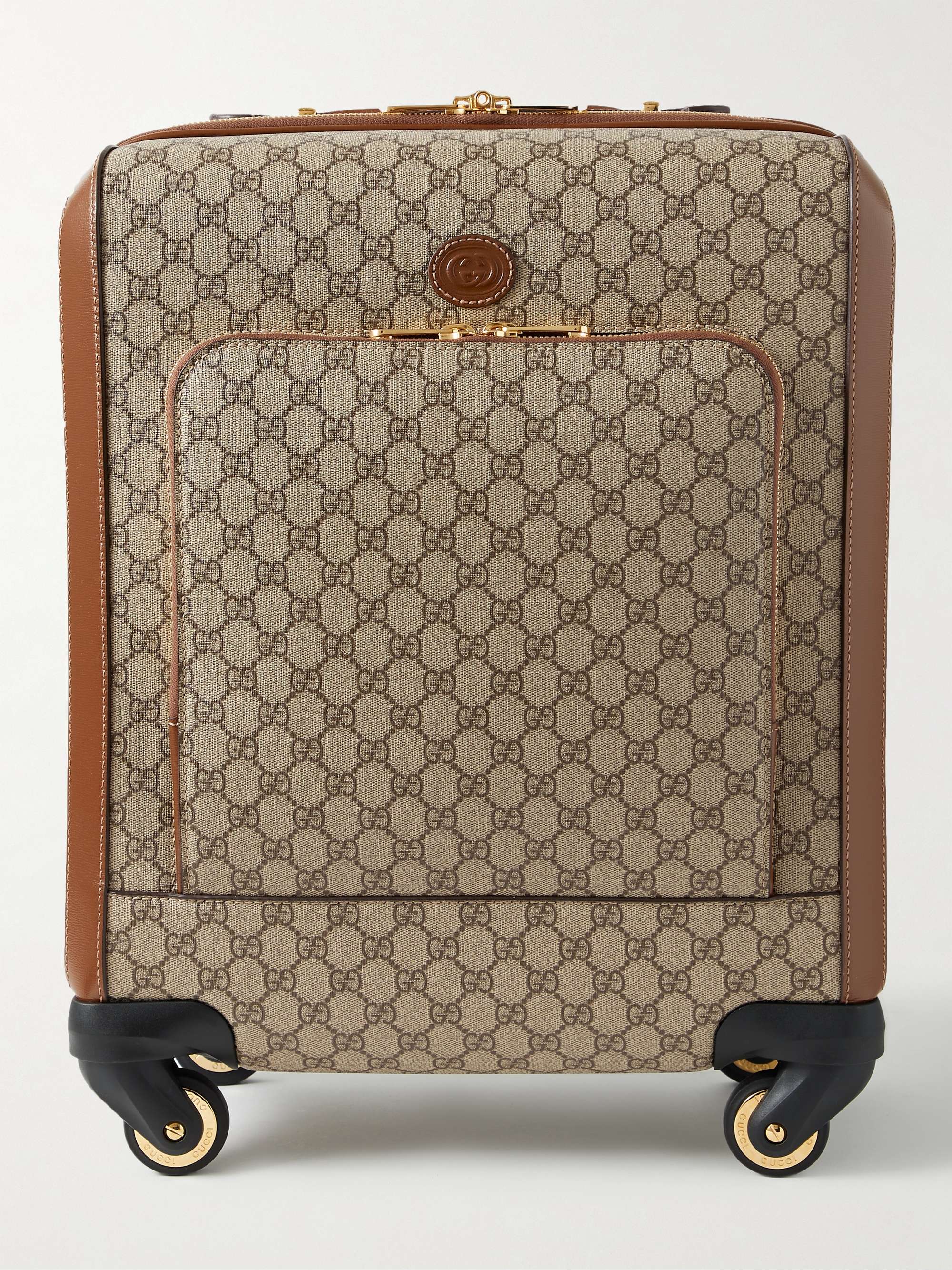 GUCCI モノグラムキャンパス スモール スーツケース グログランレザー GUCCI モノグラムキャンパス スモール スーツケース グログランレザー