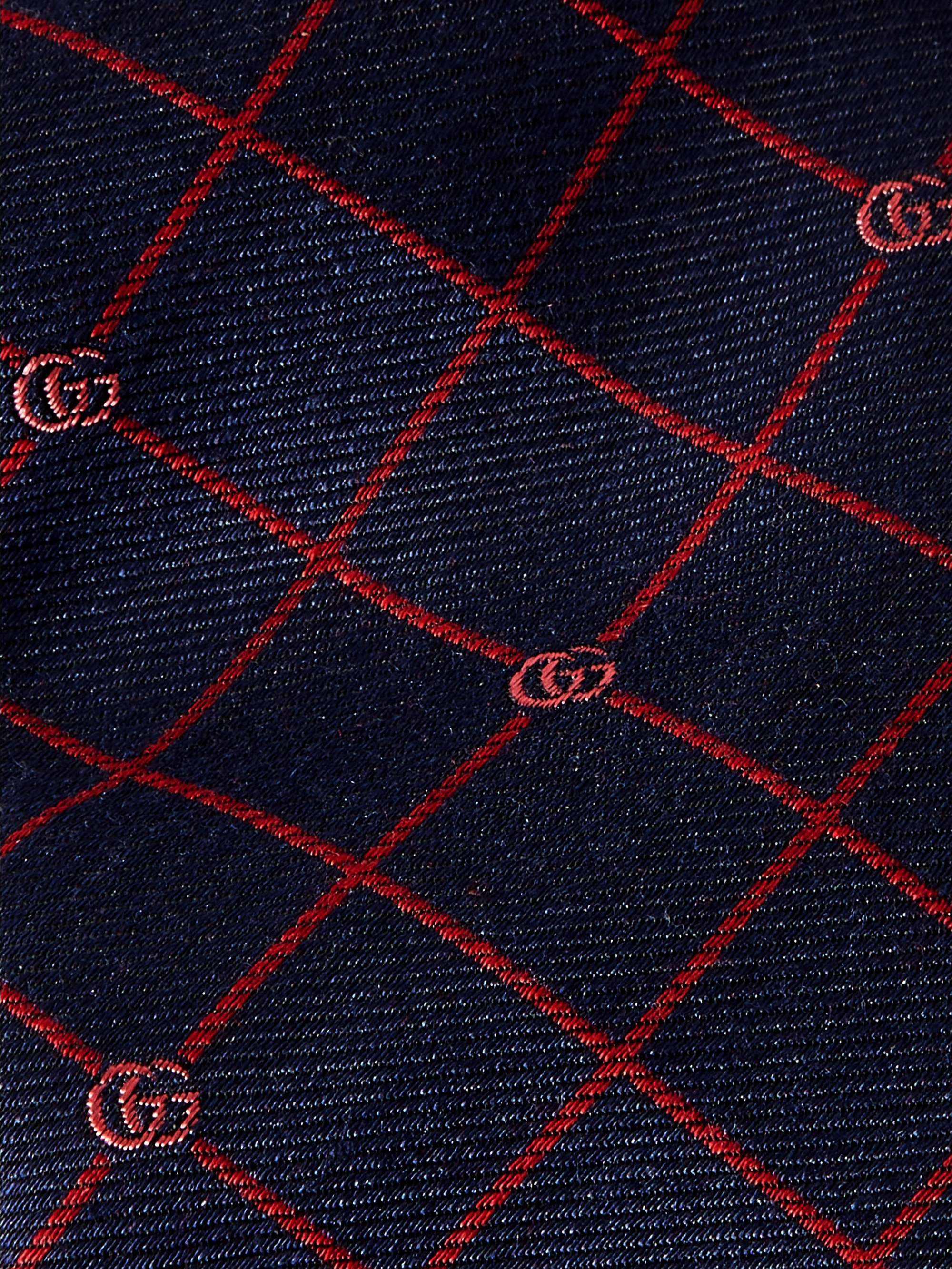 GUCCI 7cm Logo-Jacquard Silk and Wool-Blend Tie