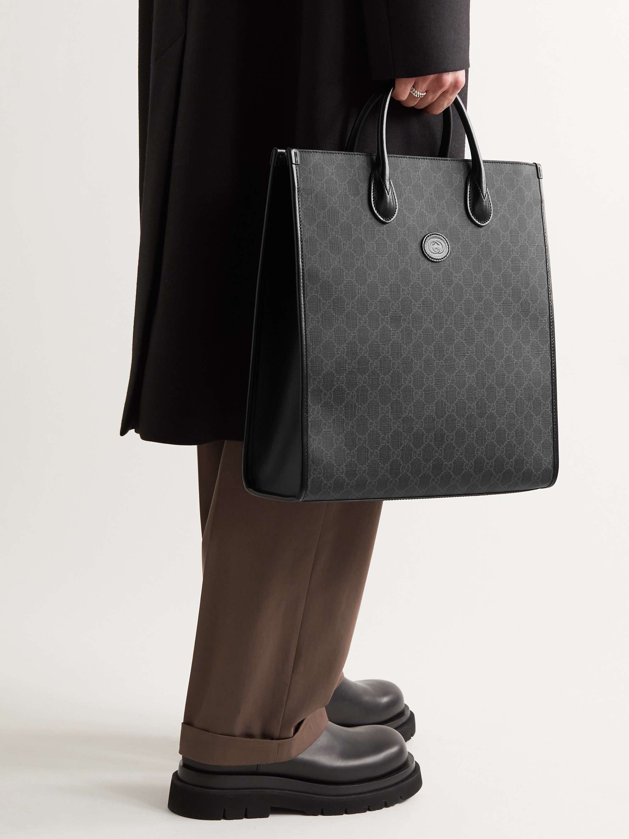 Thom Browne - Multicolor Horse Hair Leather Detail Vertical Tote - One Size - Neutrals - Male