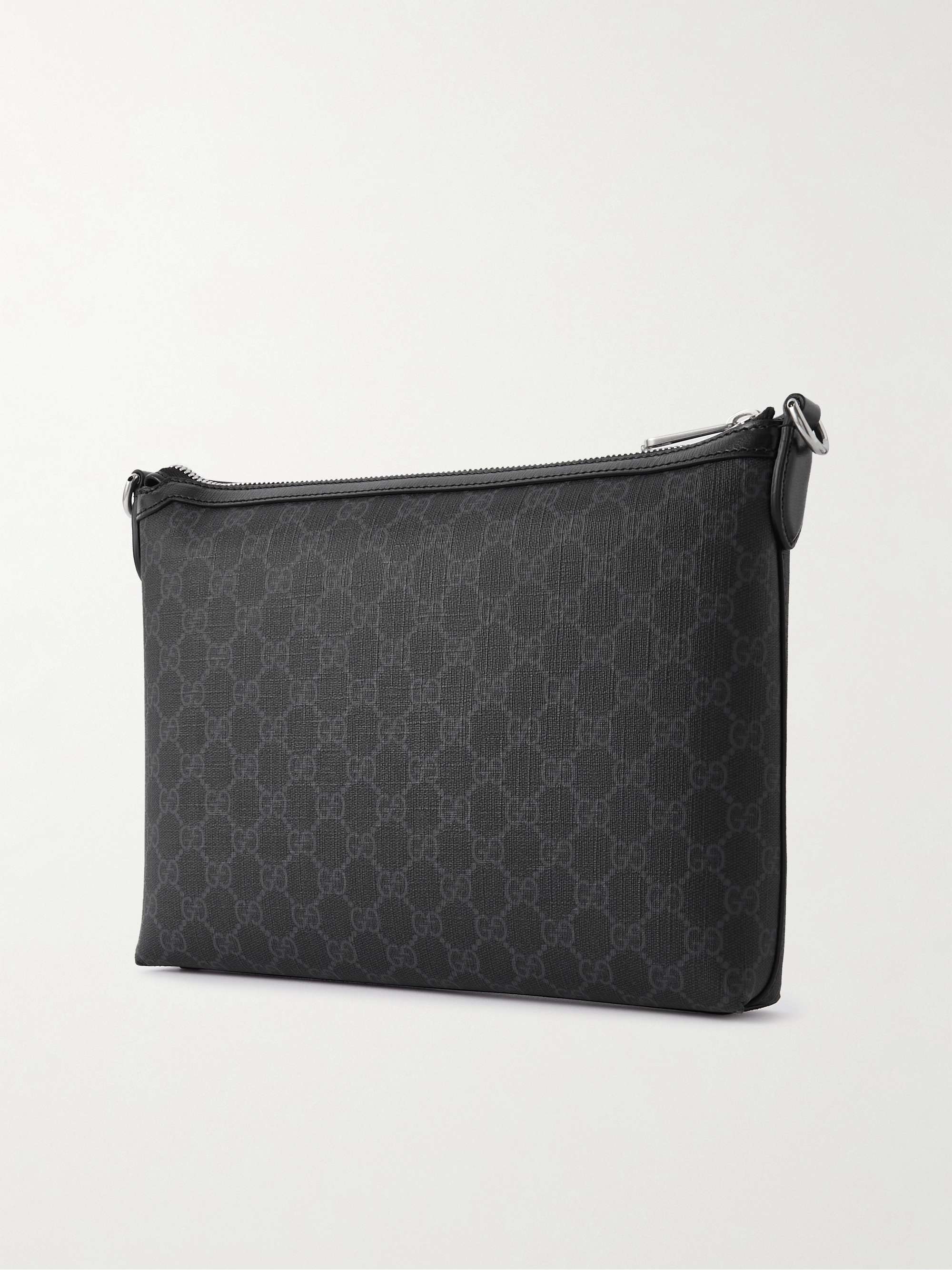 GUCCI GG Rétro LeatherTrimmed CoatedCanvas Messenger Bag for Men MR