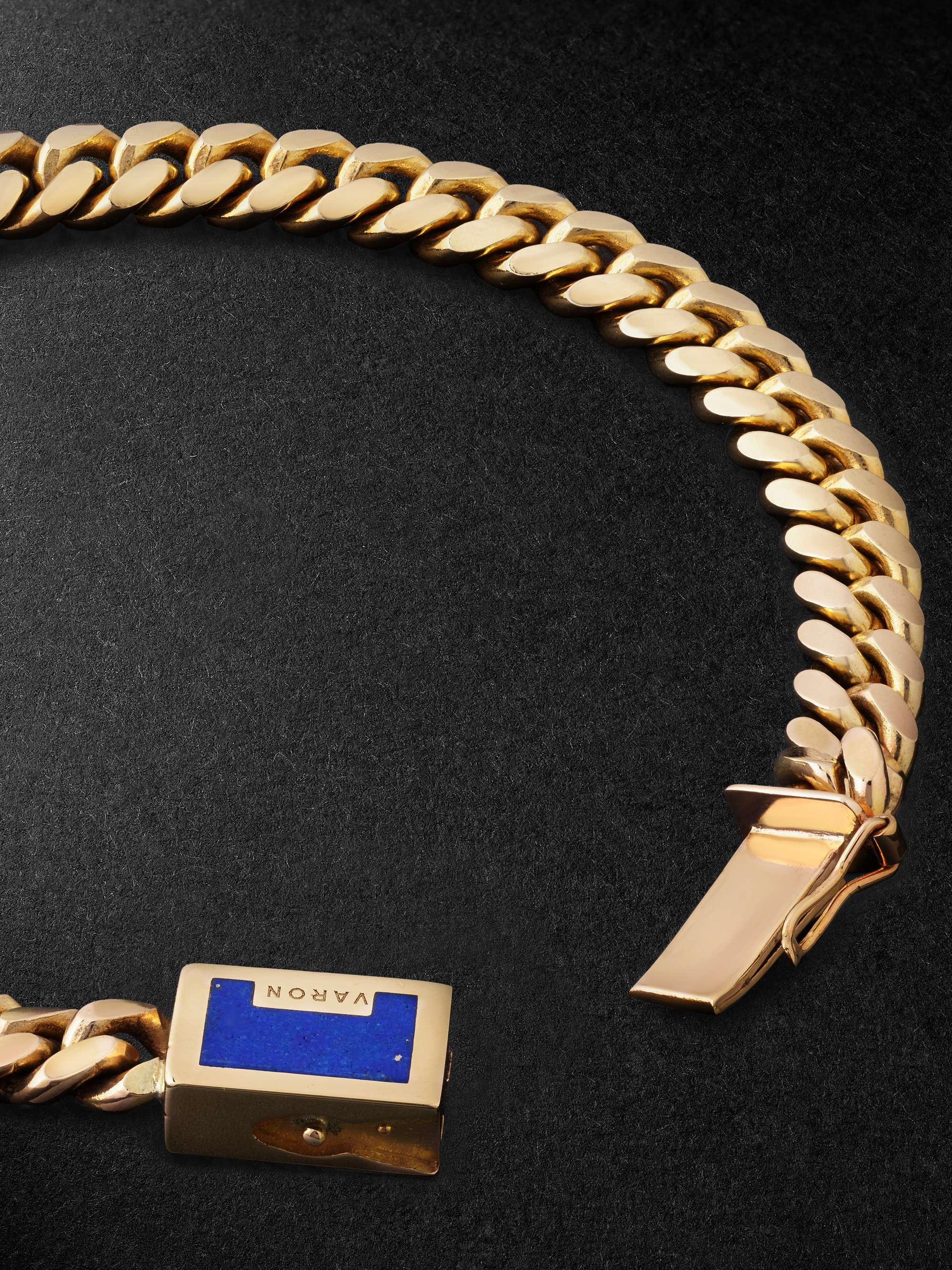 VARON Malo Gold-Plated Onyx Chain Bracelet