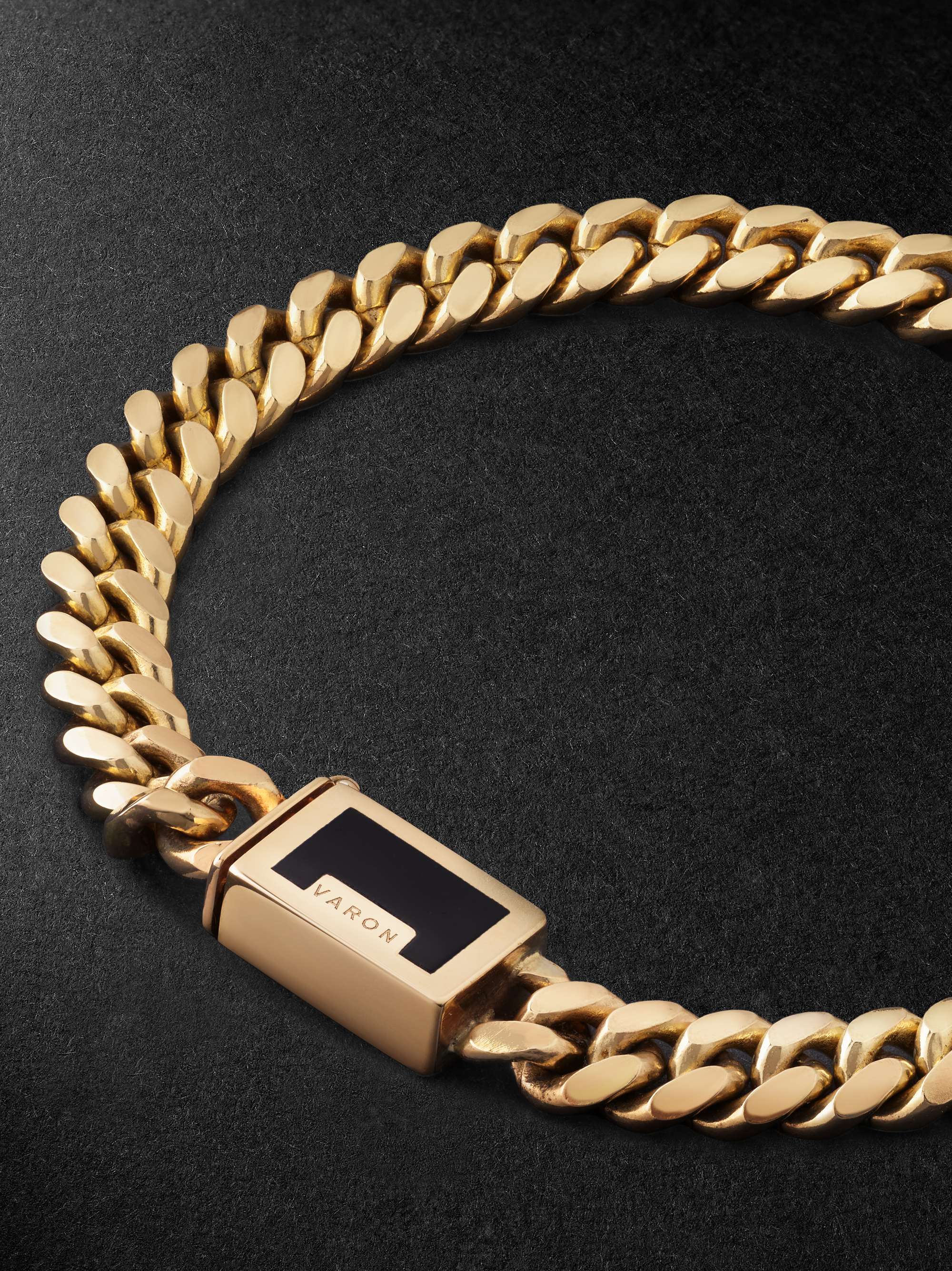 VARON Malo vergoldetes Armband mit Onyx