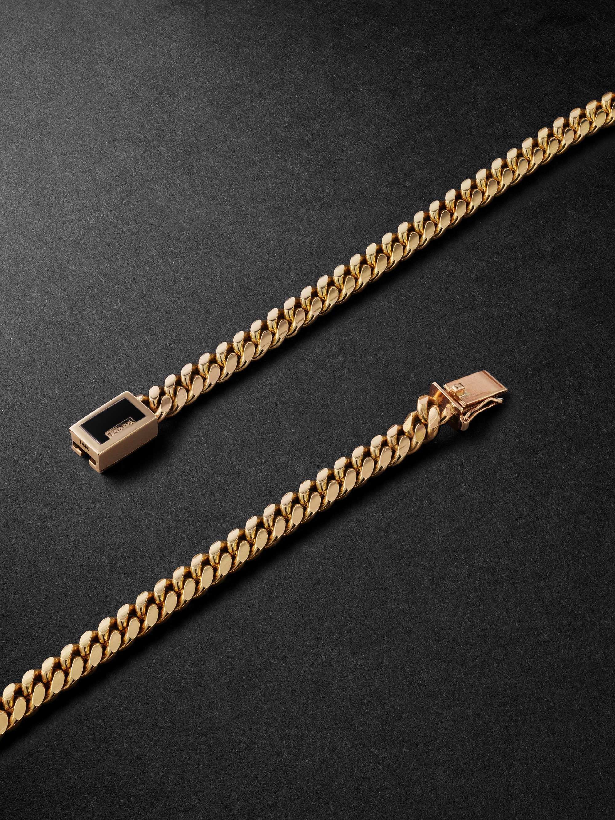 VARON Malo Gold Onyx Chain Necklace