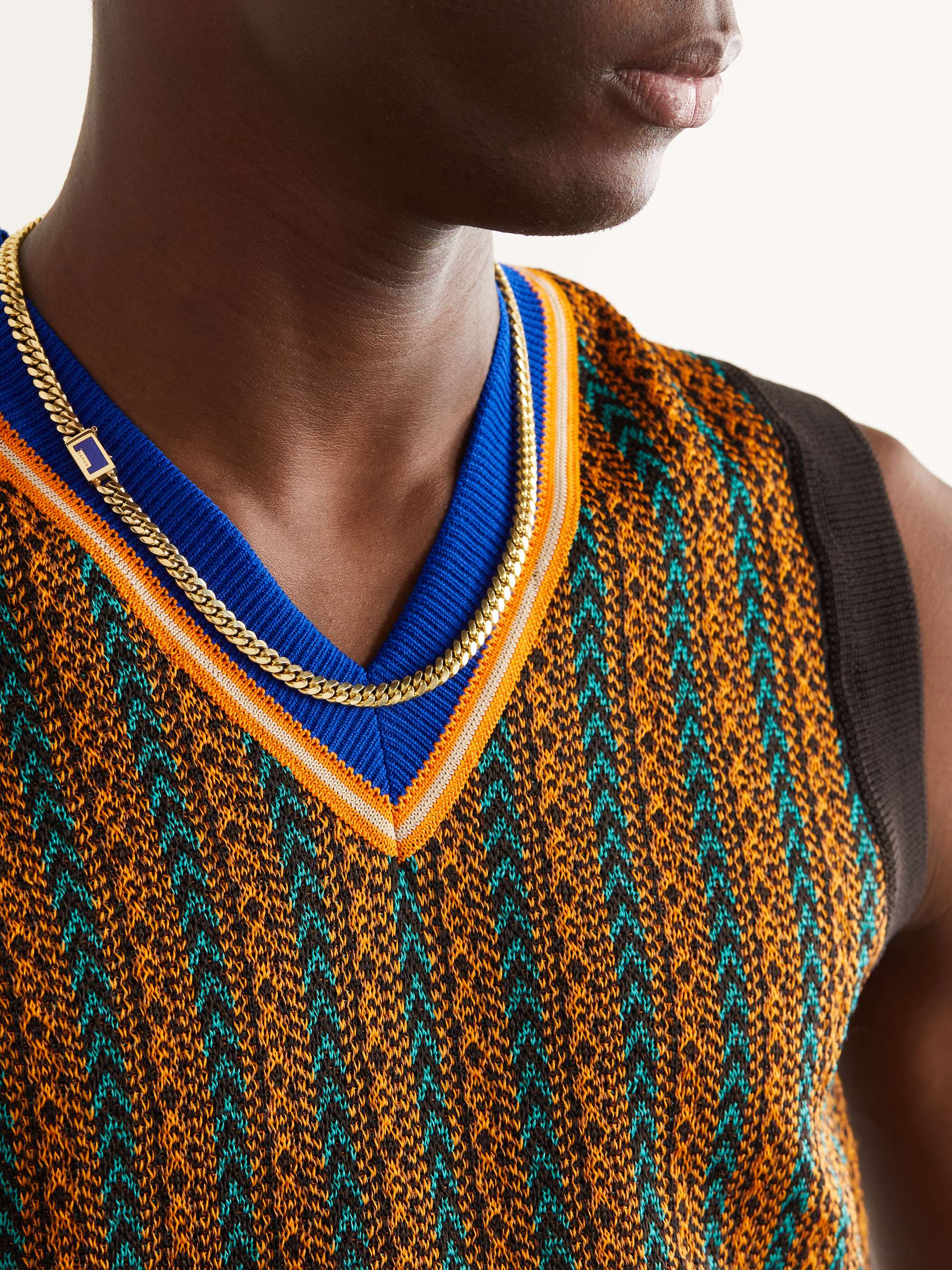 VARON Malo Gold Onyx Chain Necklace