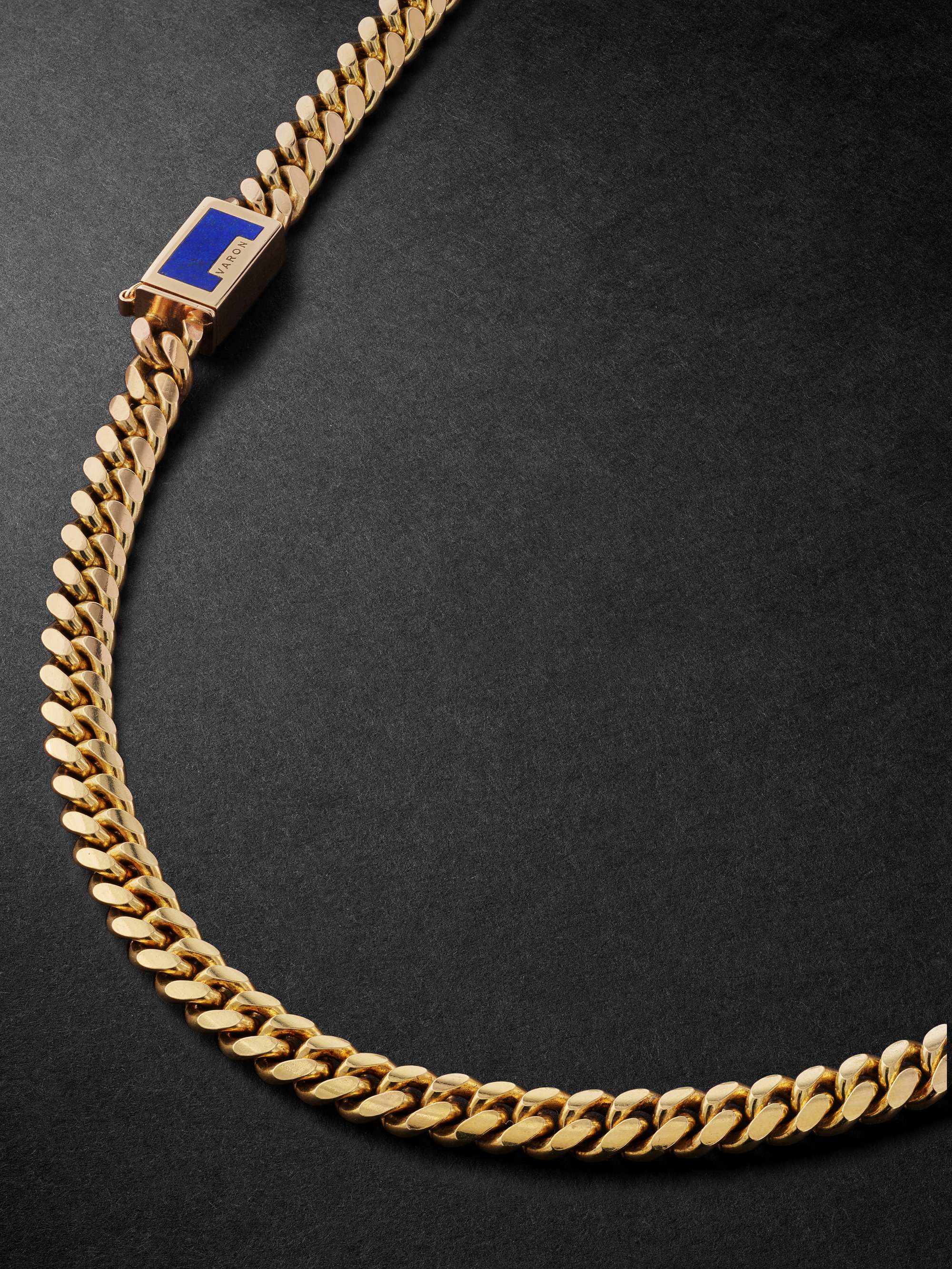 VARON Malo Gold Onyx Chain Necklace