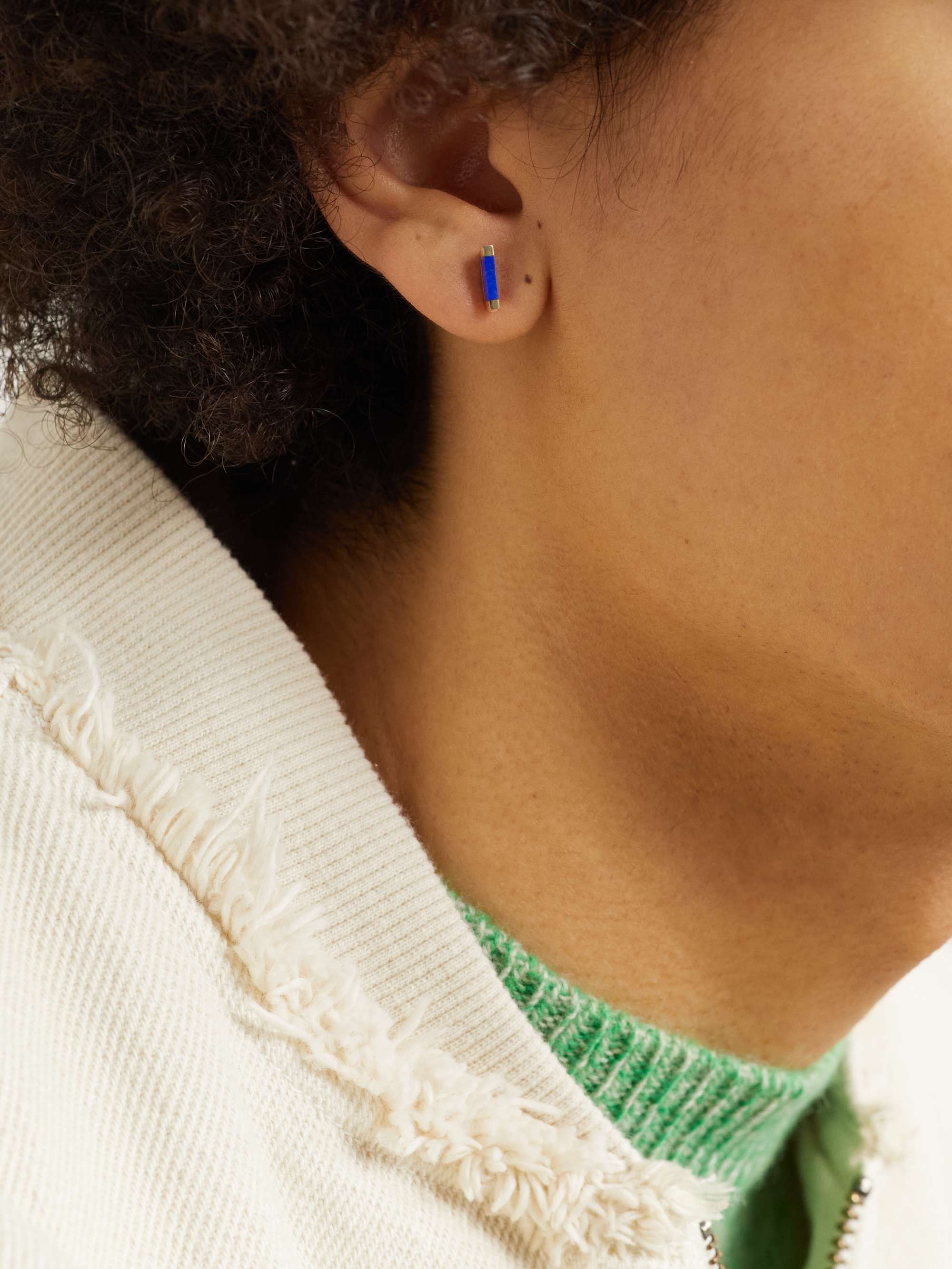 VARON Trill Gold Lapis Lazuli Earring