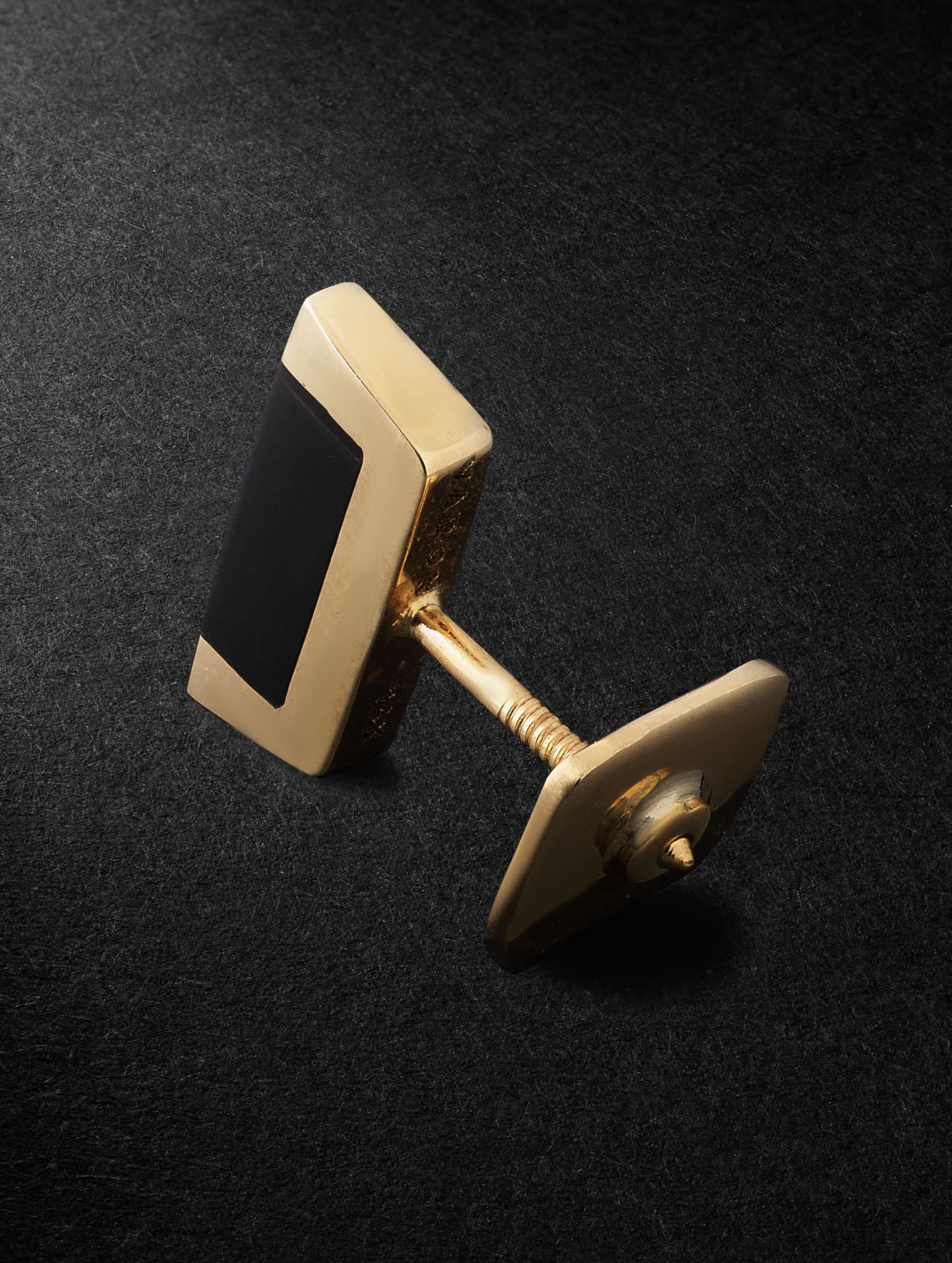 VARON Trill Gold Onyx Earring