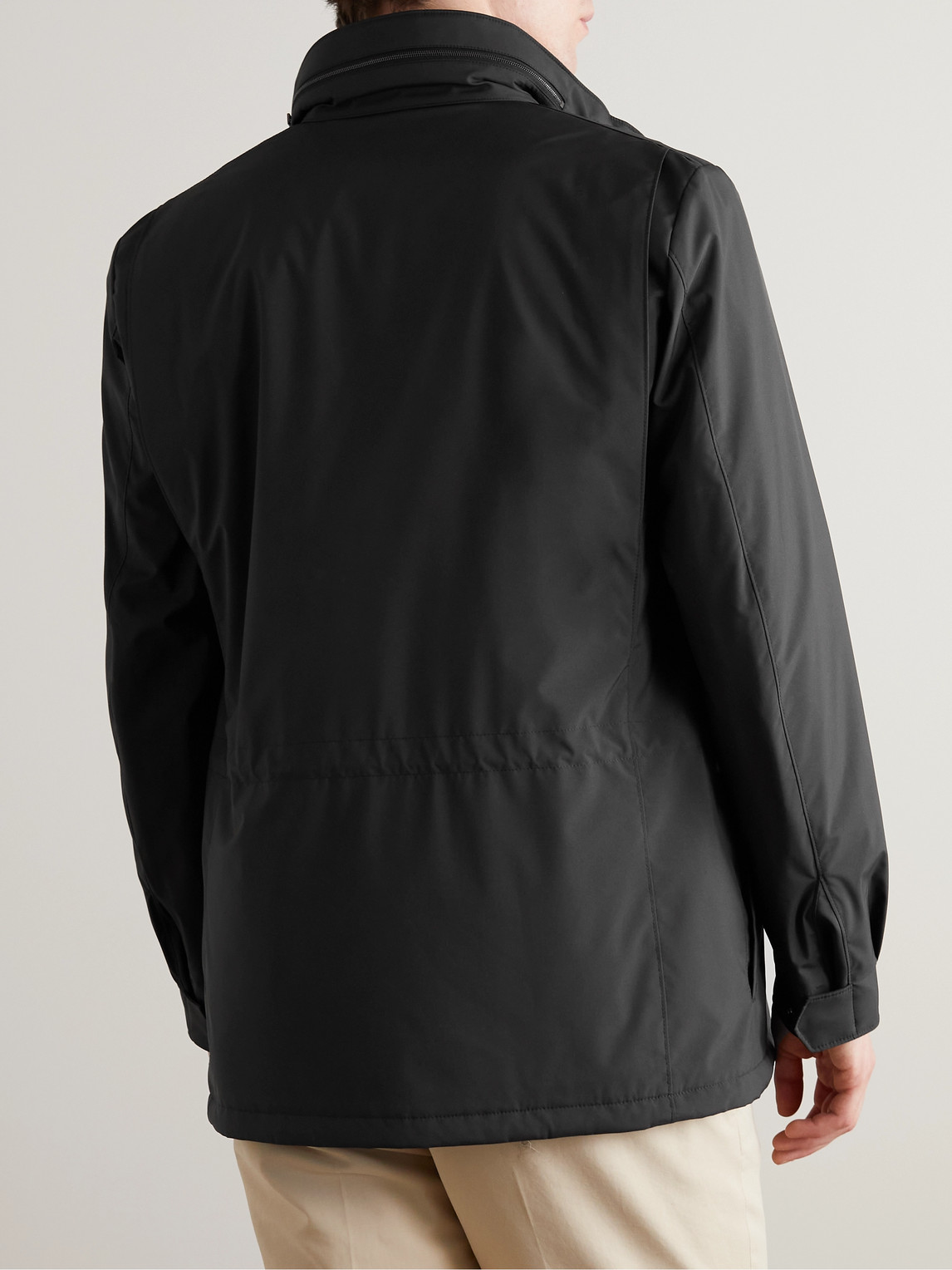 LORO PIANA TRAVELLER WINDMATE STORM SYSTEM SHELL HOODED FIELD JACKET