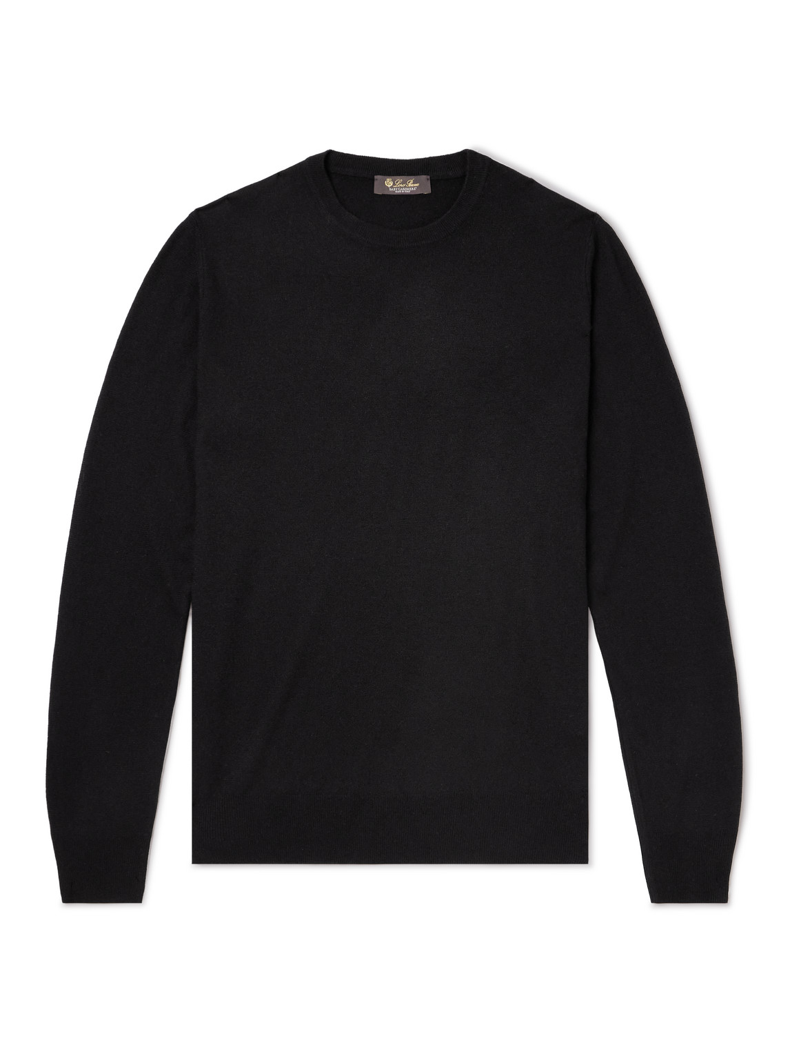 Loro Piana Girocollo Cashmere Sweater In Black